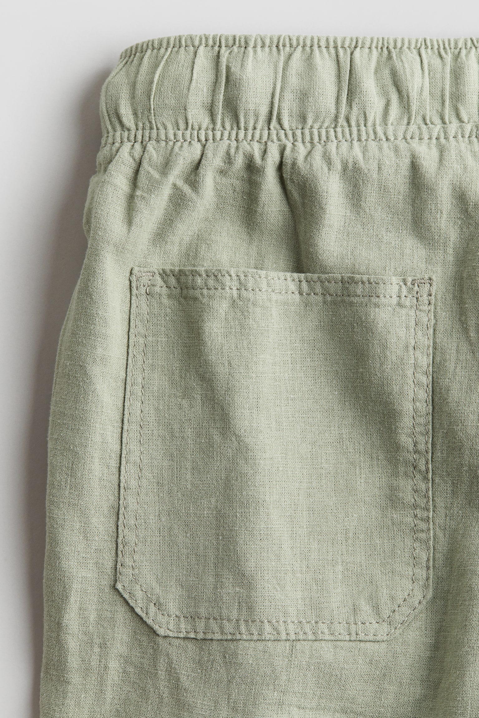 Linen Blend Cargo Joggers - Light khaki green/Light beige - 2