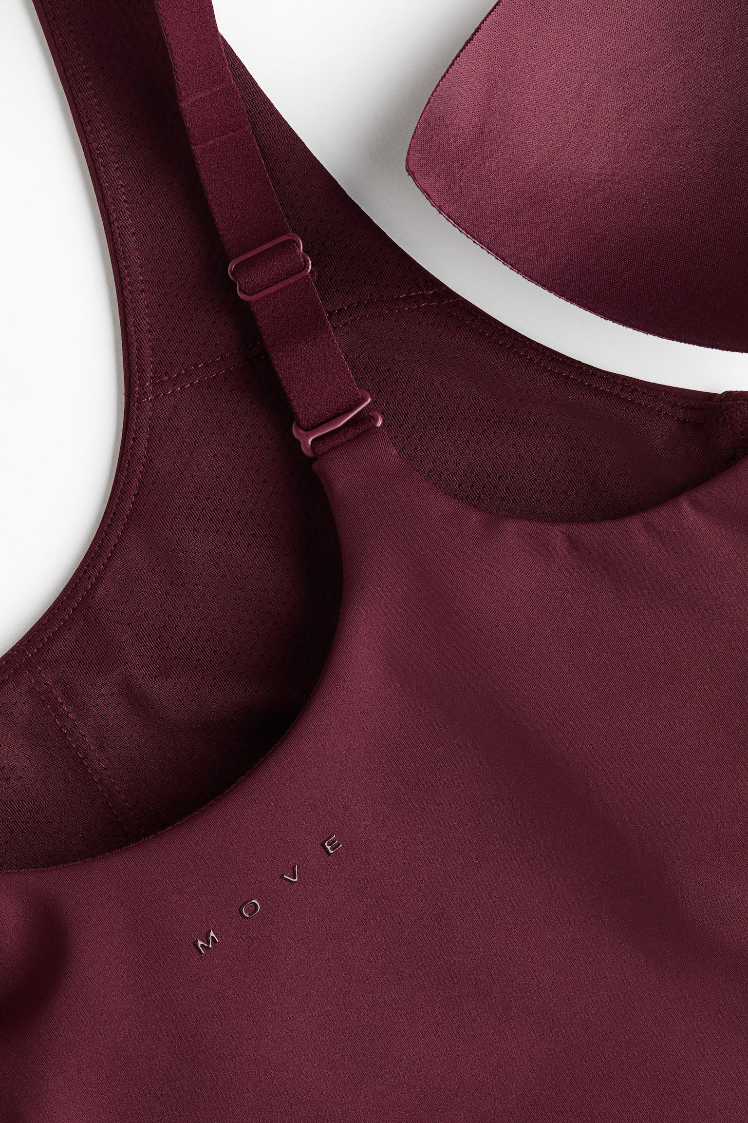 Женский топ H&M Move Sports Tank Top with SculptMove™, цвет: Вишнёвый красный — фото 7