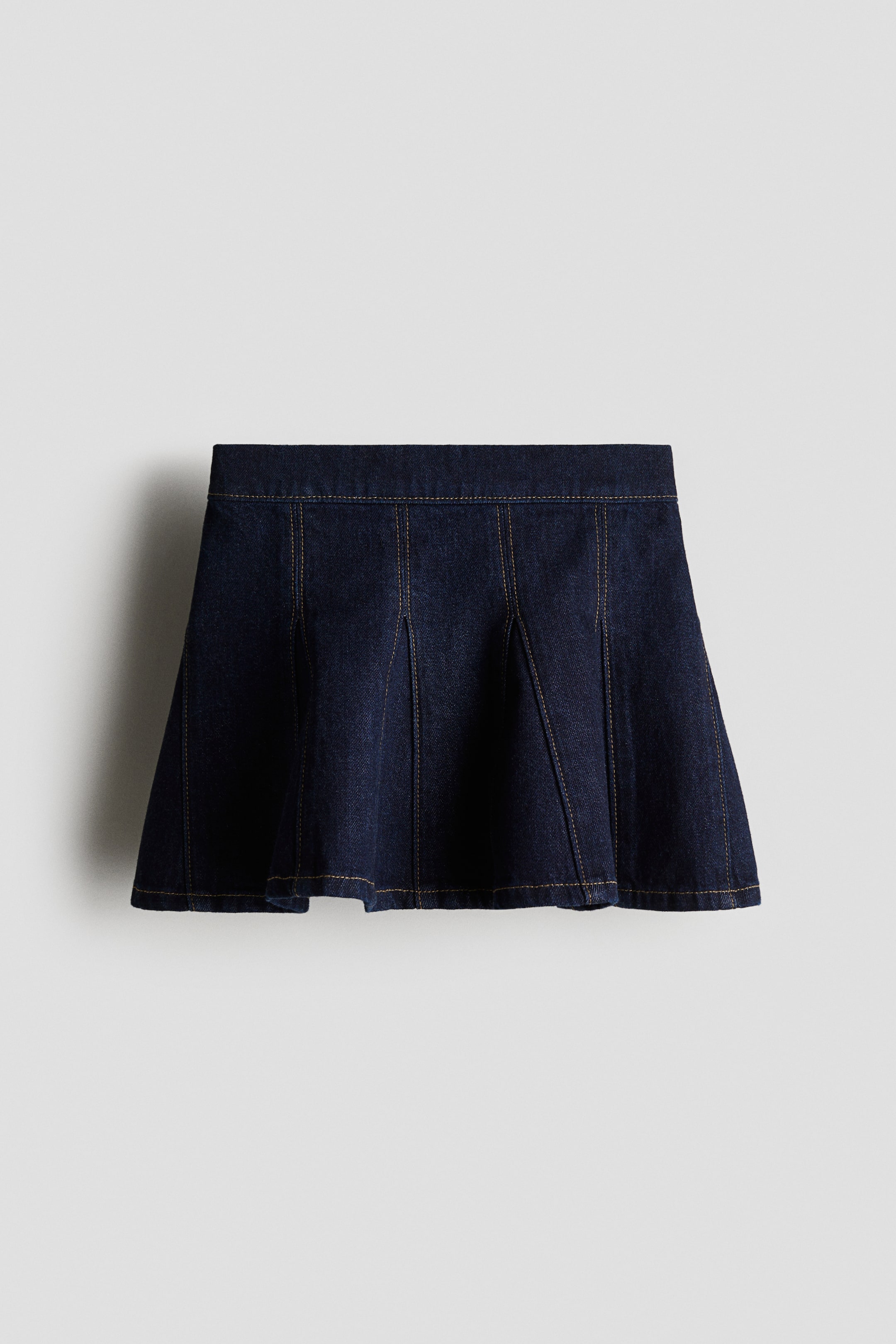 View larger image: Godet Pleated Denim Skirt - Dark denim blue - Kids | H&M AU 1