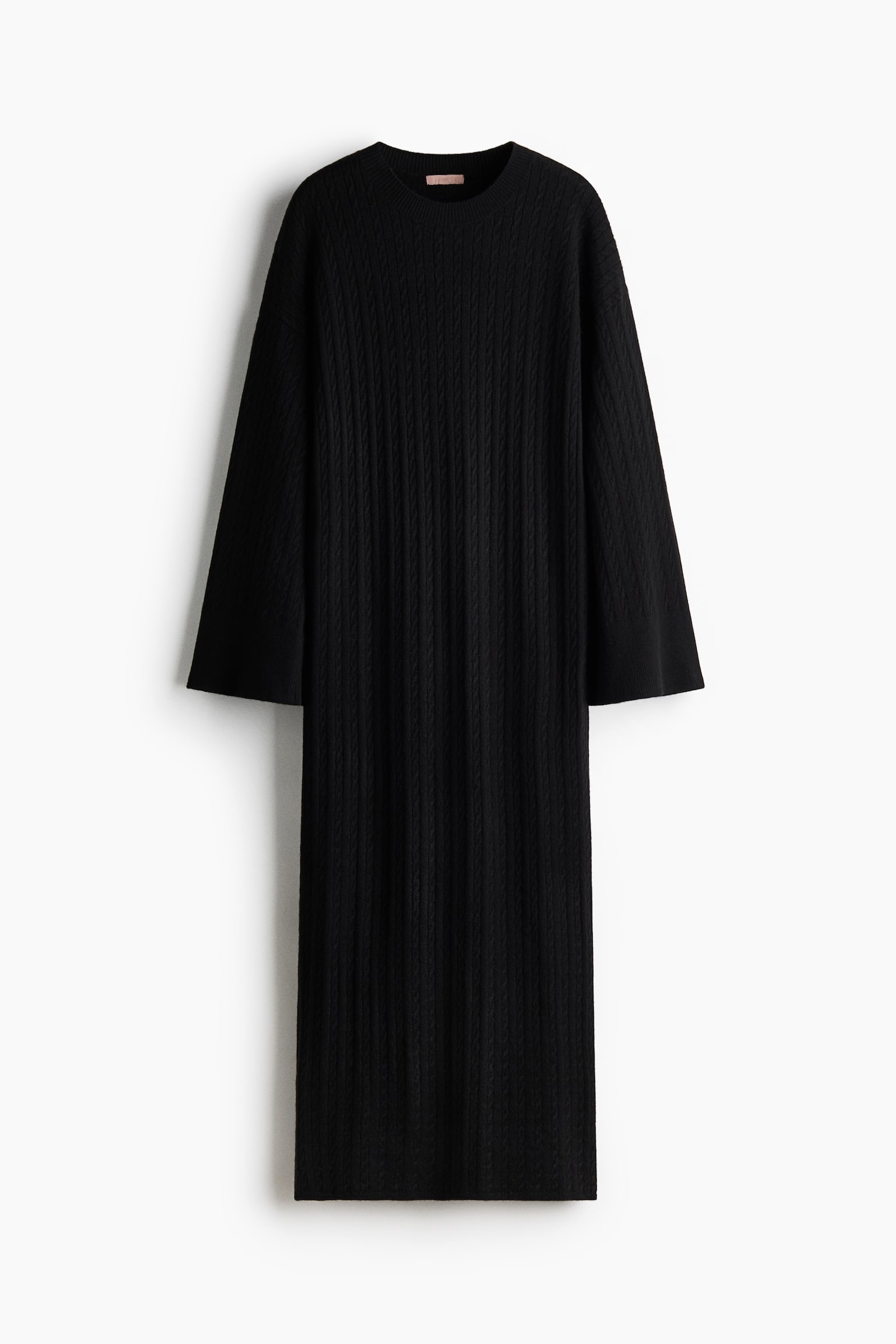 Cable-knit dress - Black - 2