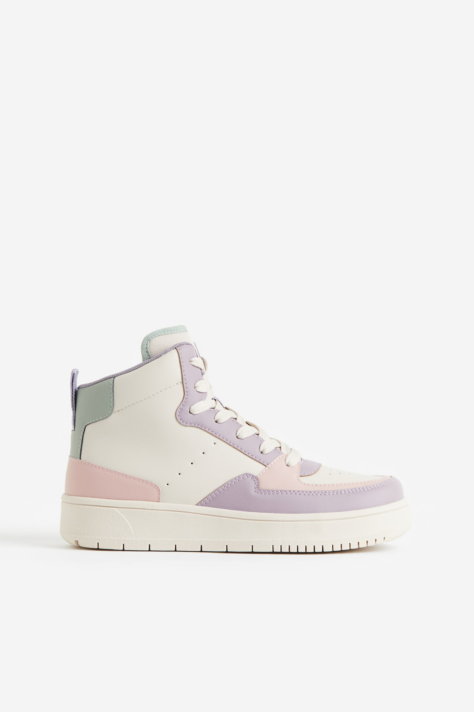 Hi Top Sneakers - White/Light purple - 1