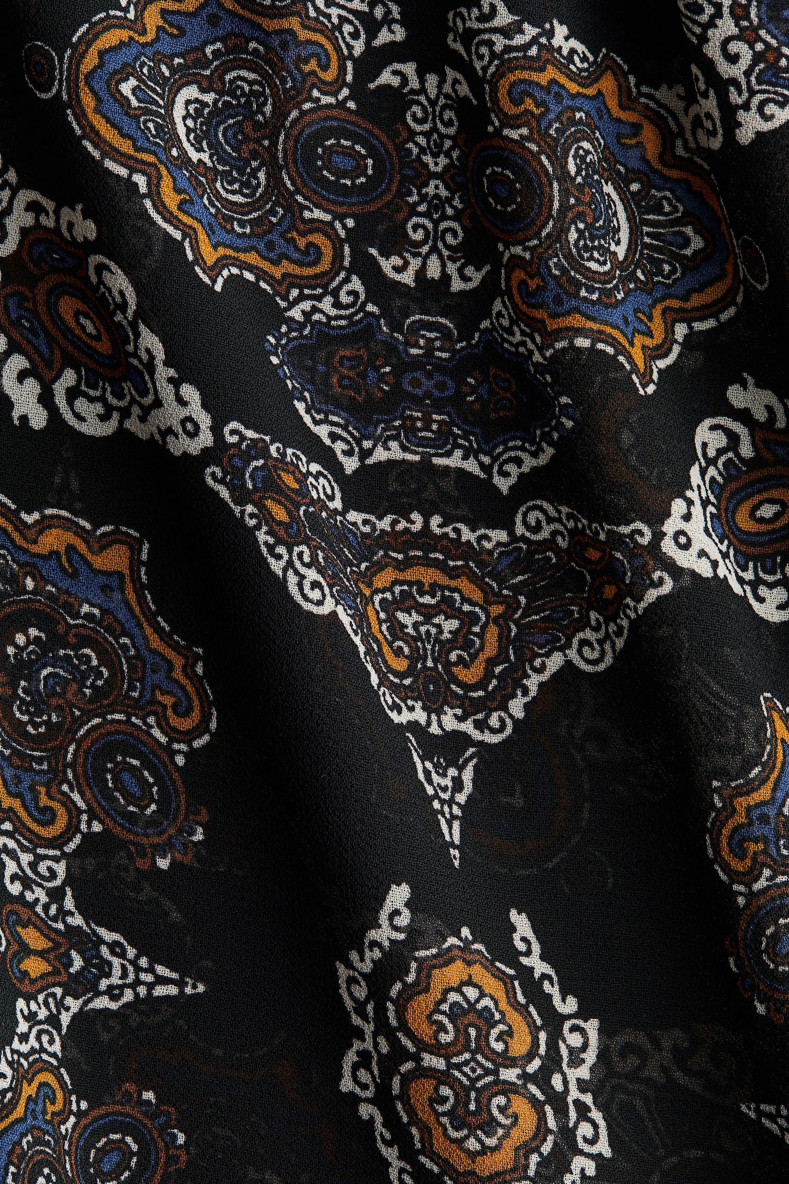 Женская блузка H&M Patterned Blouse, цвет: Чёрный — фото 2