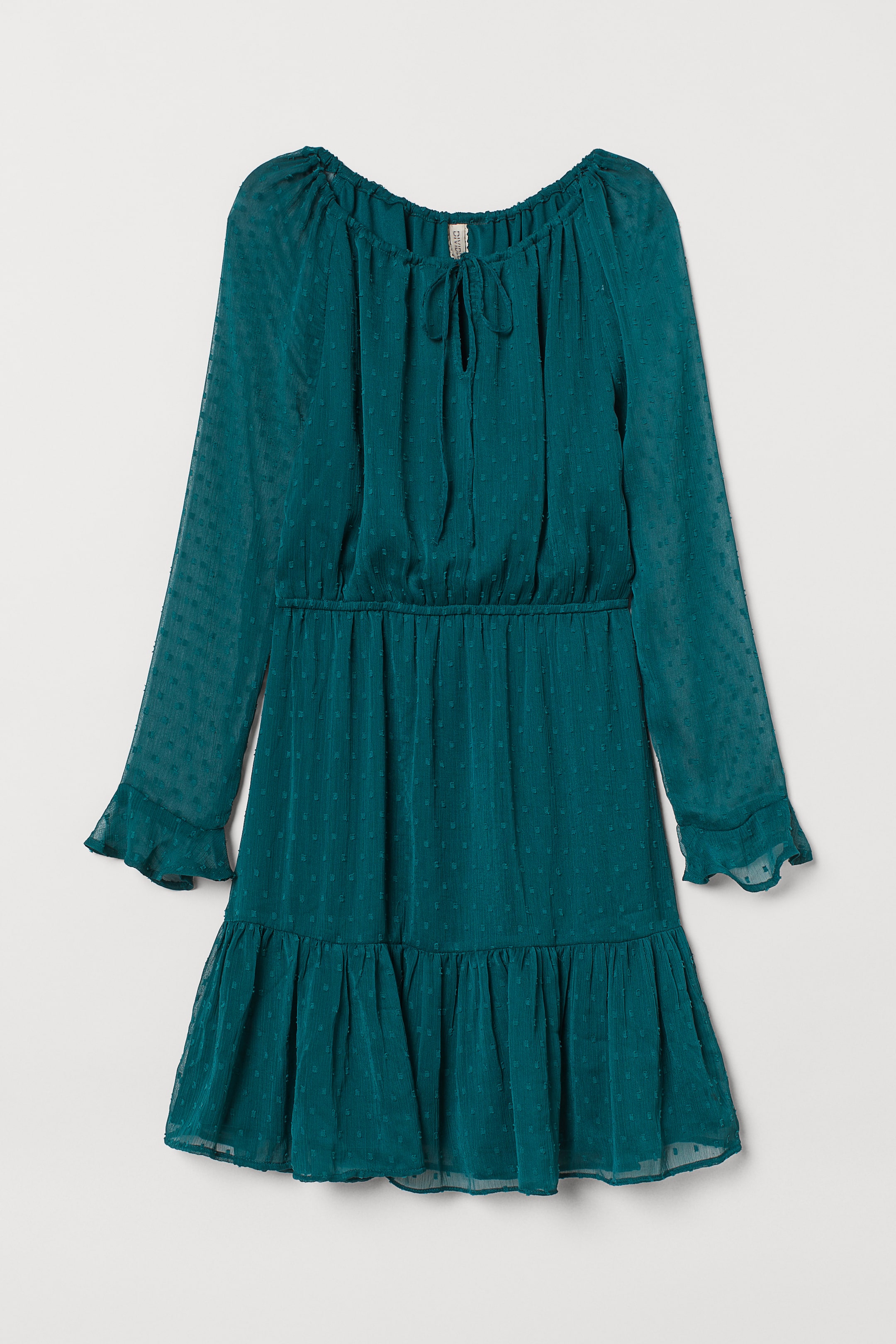 Robe courte en mousseline