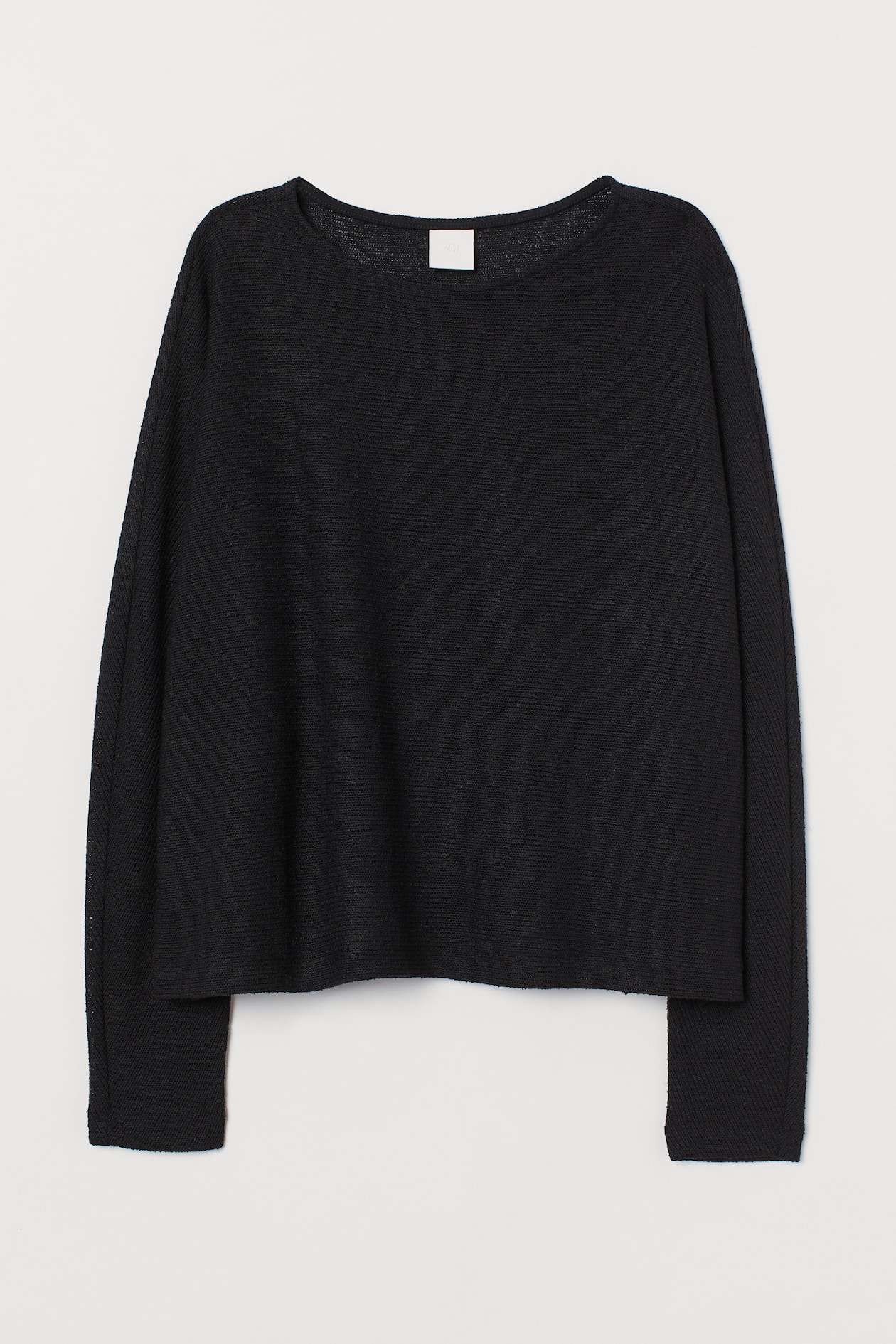 Dolman-sleeved Top - Round Neck - Long sleeve - Black - Ladies | H&M US