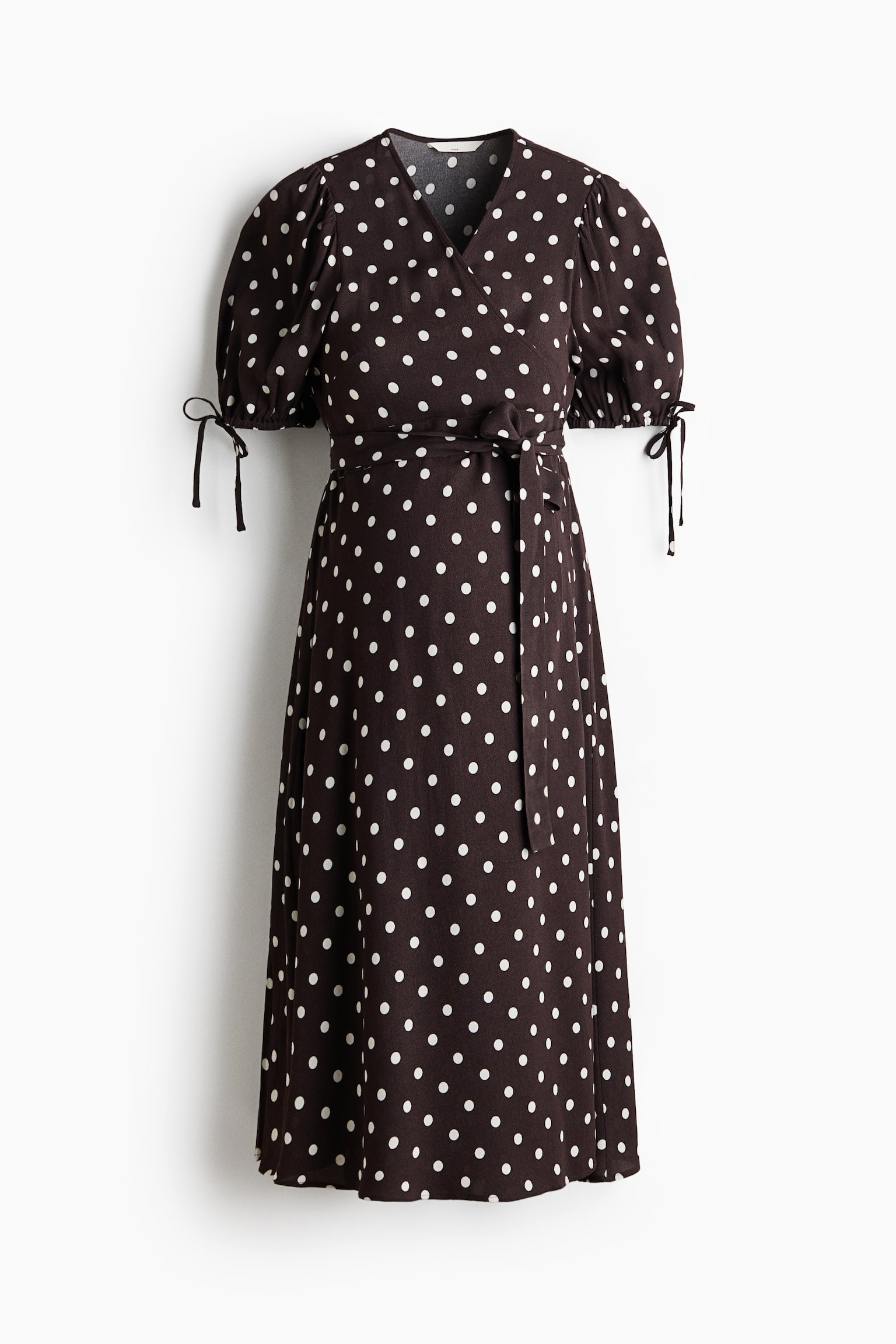 MAMA Puff-sleeved wrap dress - 2