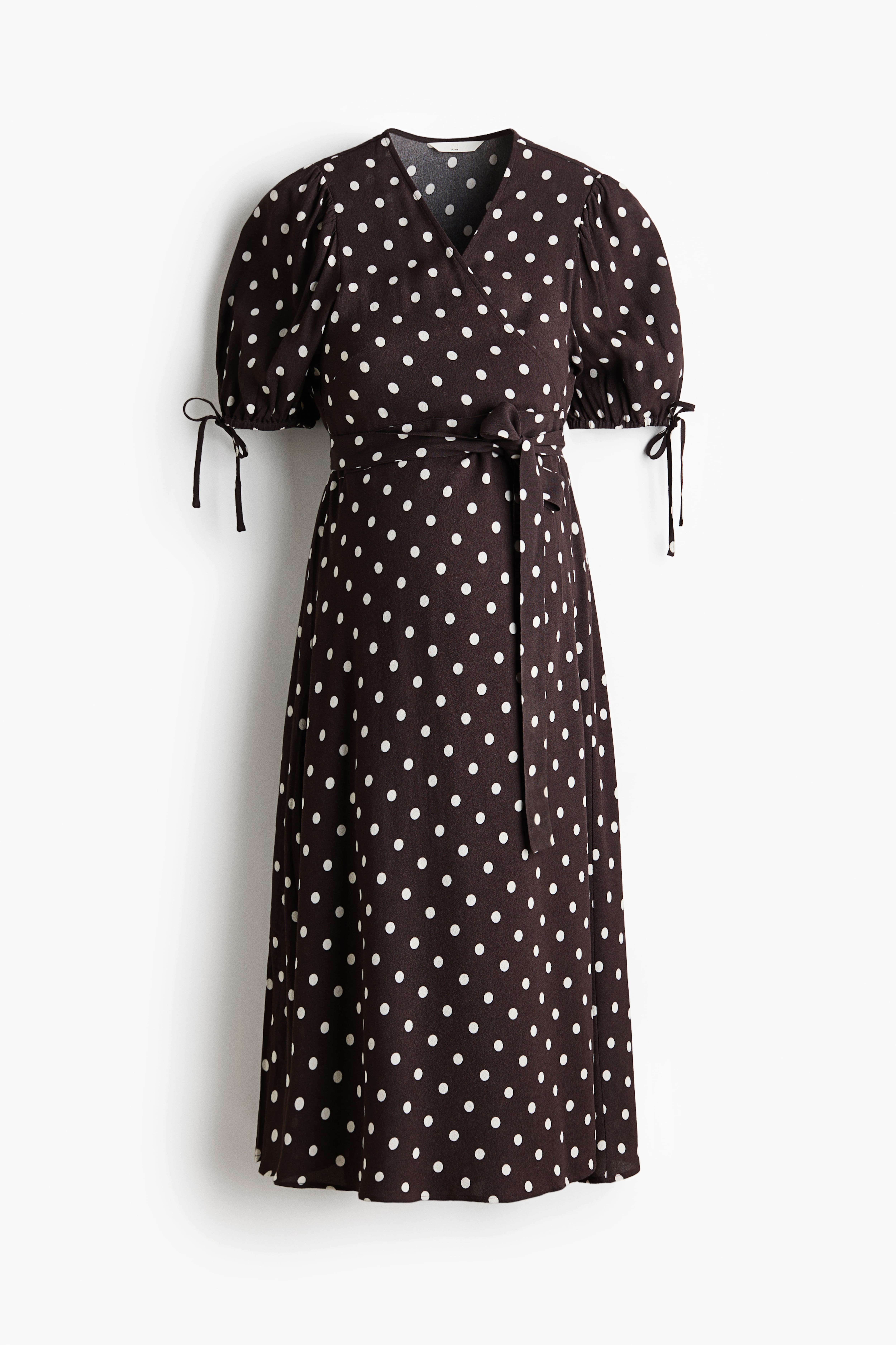 MAMA Puff-Sleeved Wrap Dress