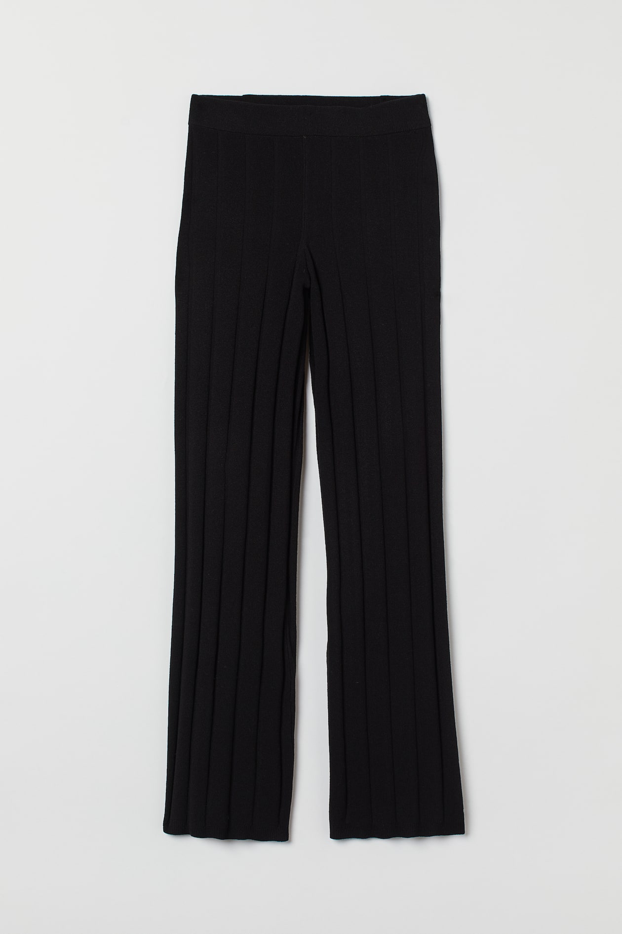 Rib-knit Pants - High waist - Black - Ladies | H&M US