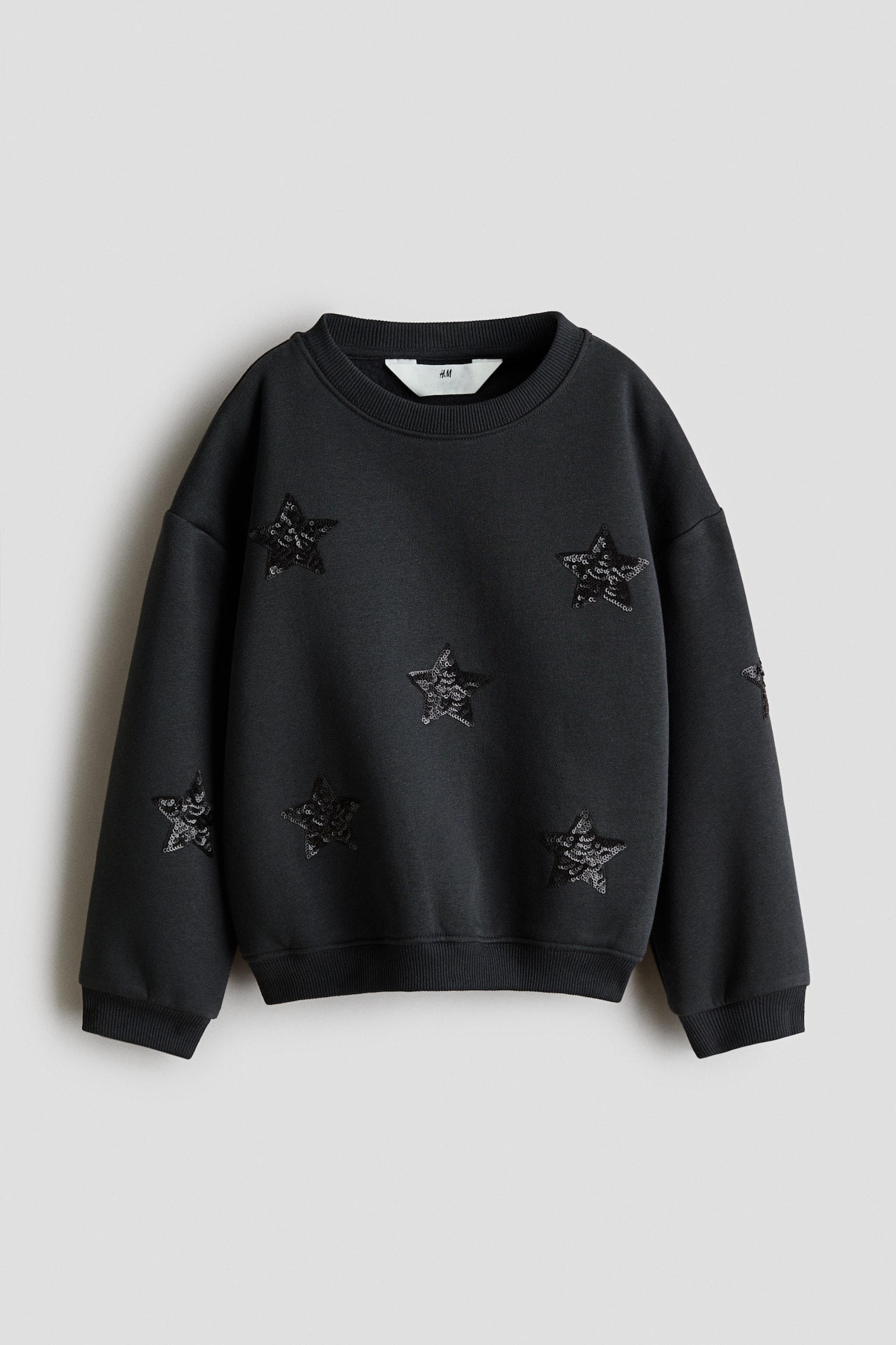 Appliquéd Sweatshirt - Dark gray/stars/White/Paris/Cream/Happy/Dusty pink/hearts/Dark red/bows