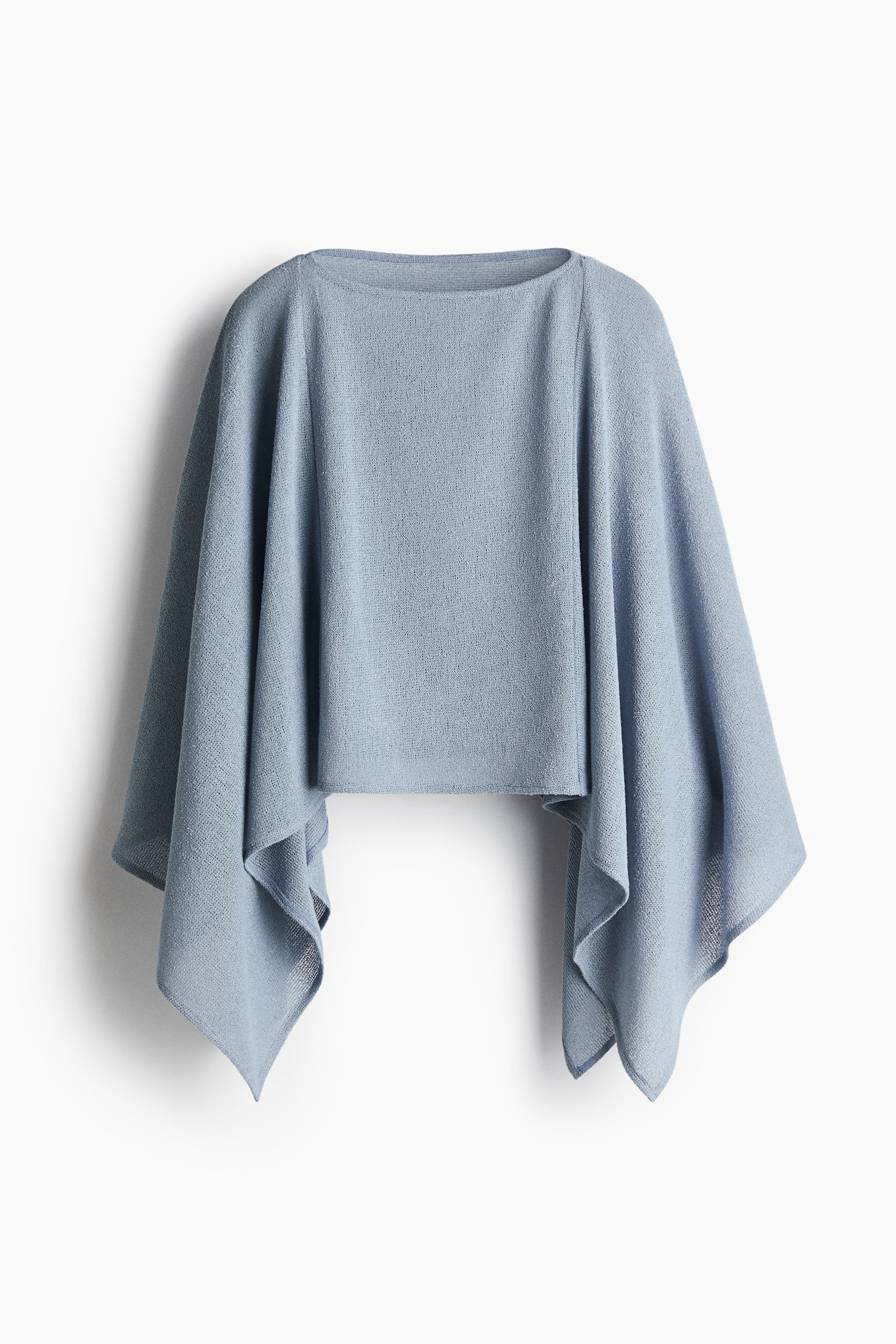 Женская накидка H&M Fine-Knit Cape, цвет: Светлый пыльный синий