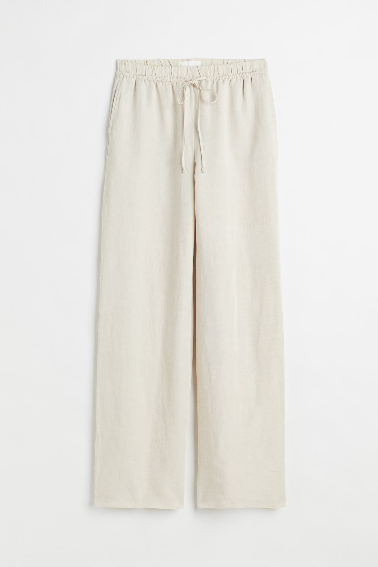 Wide-leg Linen-blend Pants - Light beige - Ladies | H&M US