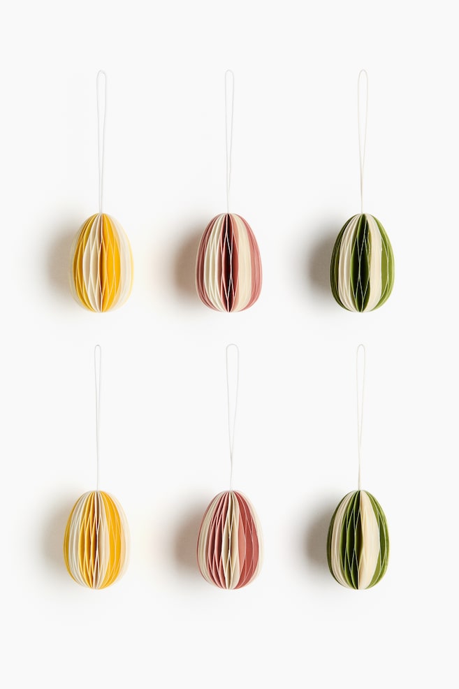 6-pack Easter decorations - Olive green/Yellow/Yellow/Light beige/Green - 1