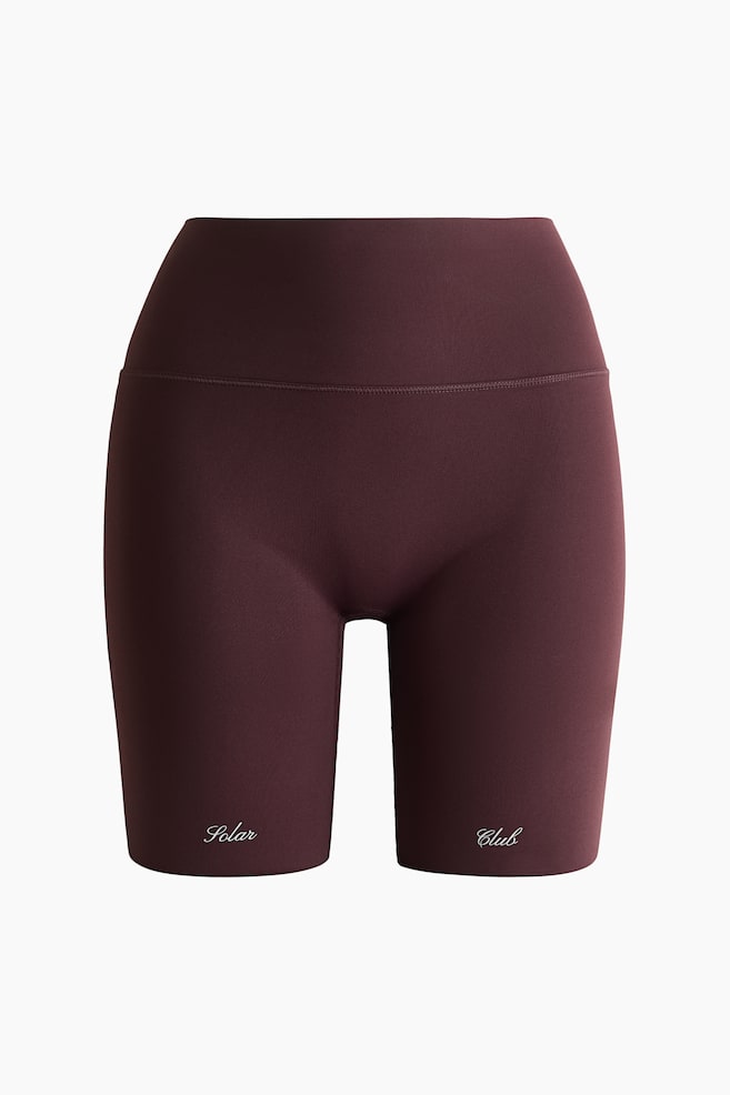 High-Waist Bike Shorts with ShapeMove™ - Chocolate plum/Solar Club/Yellow/Solar Club - 1
