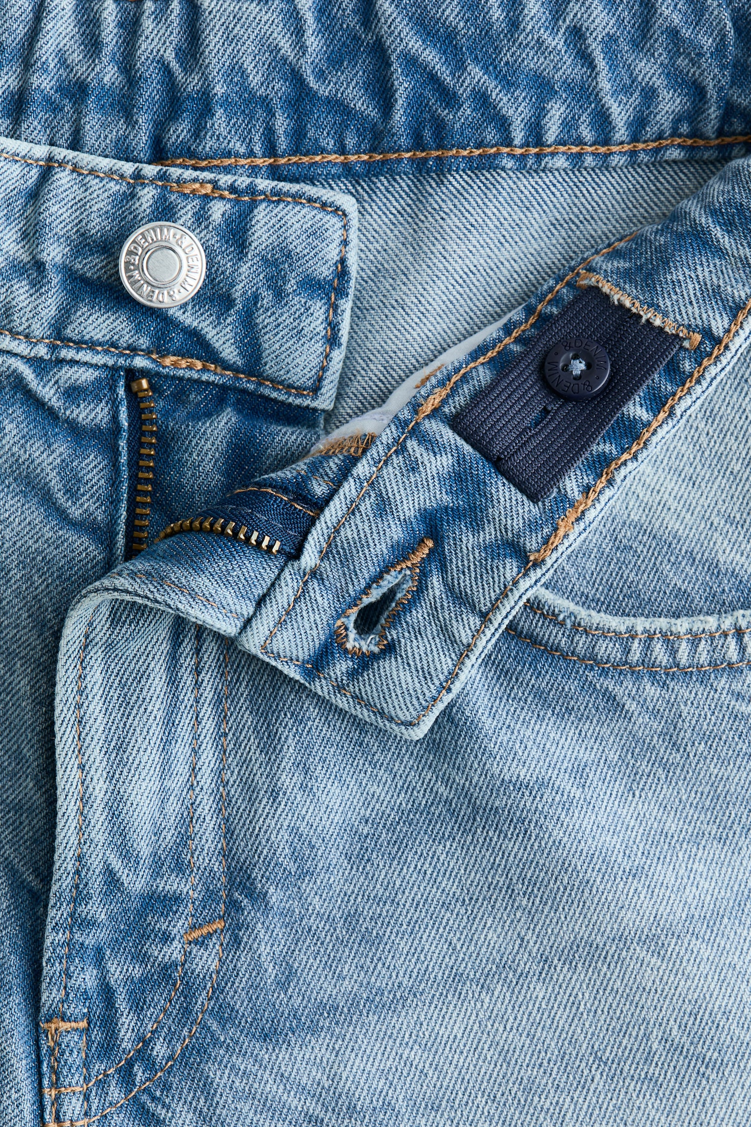 Baggy Fit Denim shorts - Light denim blue/Washed denim black - 3