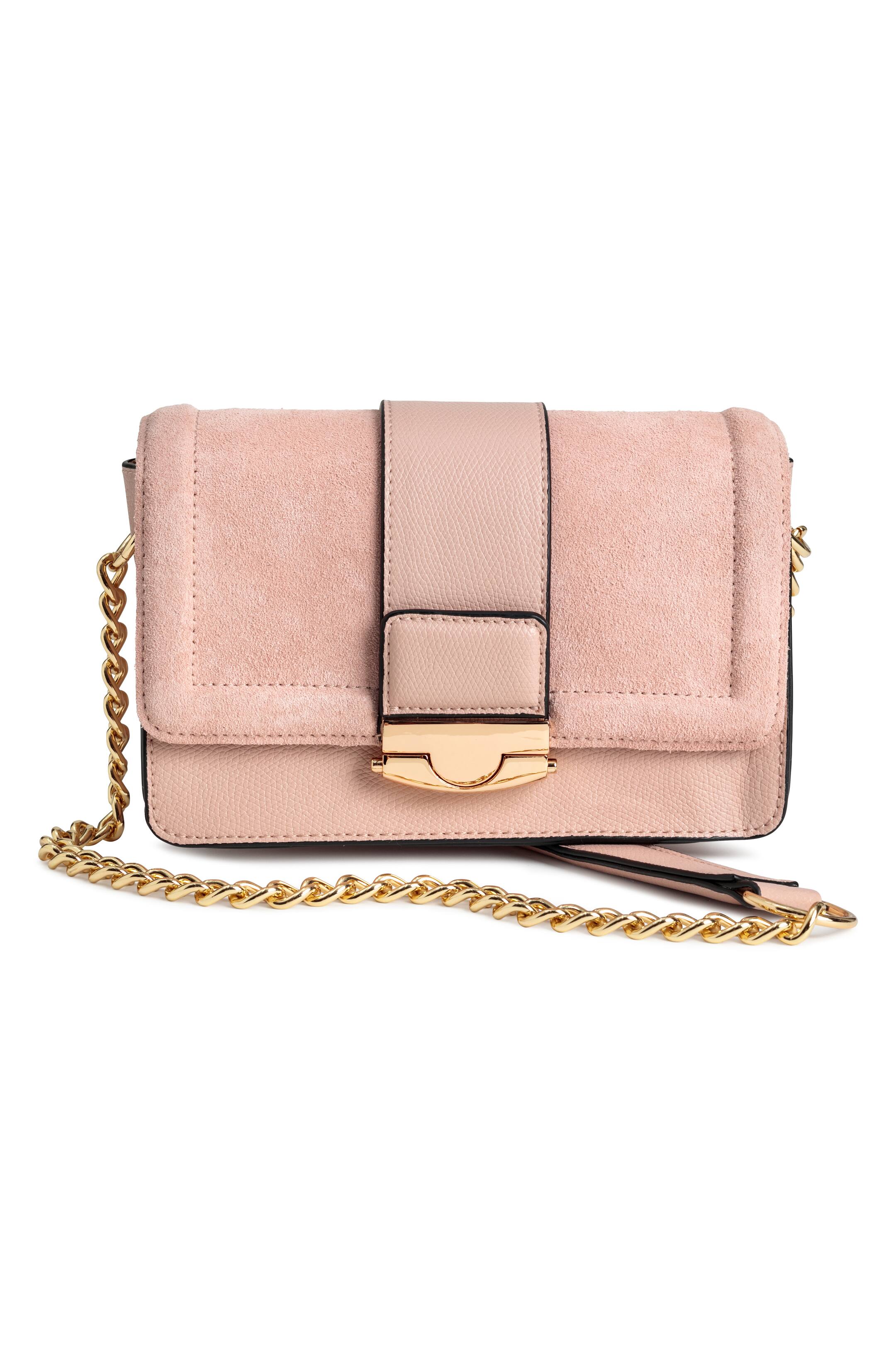View larger image: Bag with suede details - Old rose - Ladies | H&M GB 1