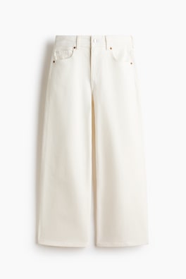 Wide High Waist Ankle Jeans