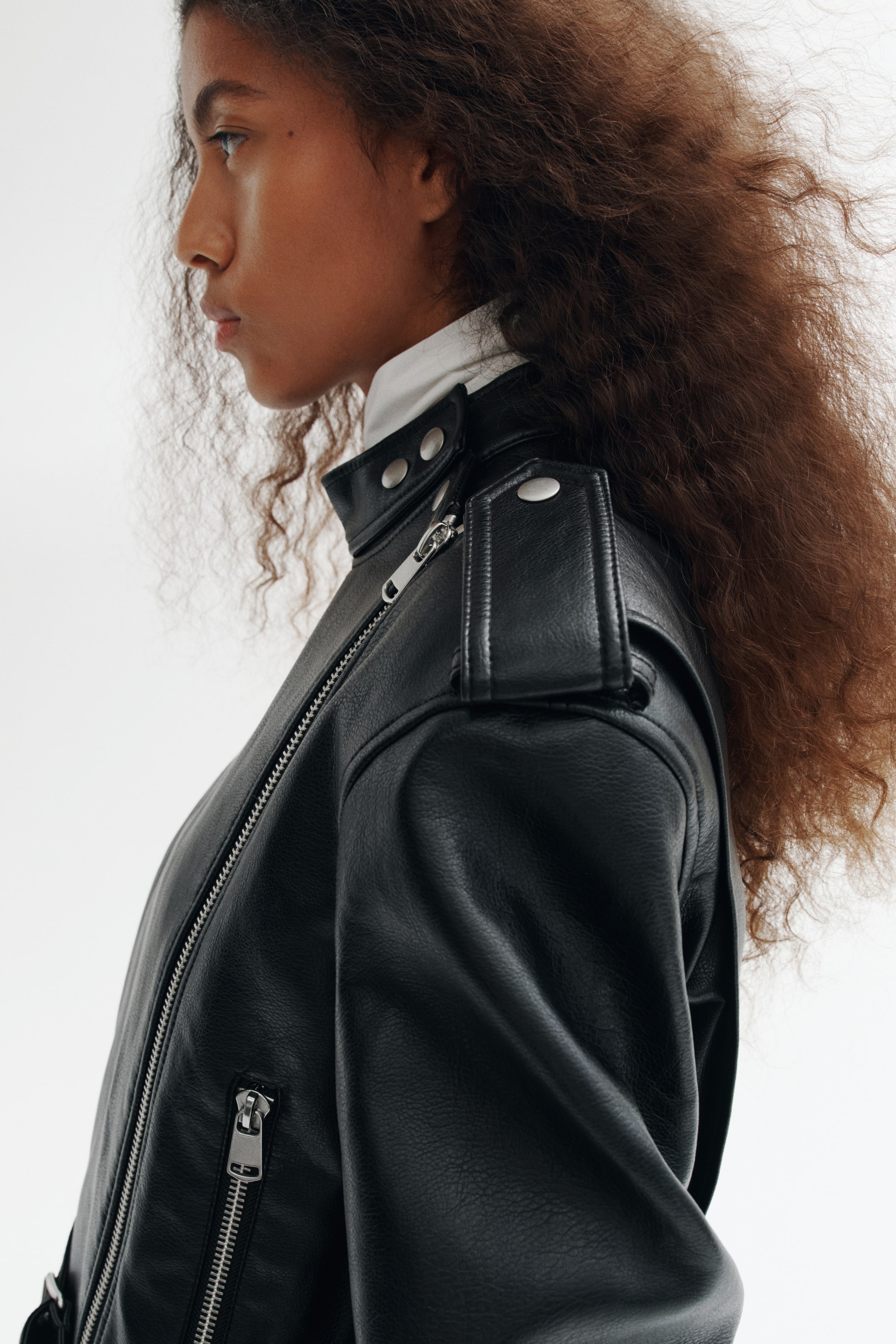 Coated Biker Jacket