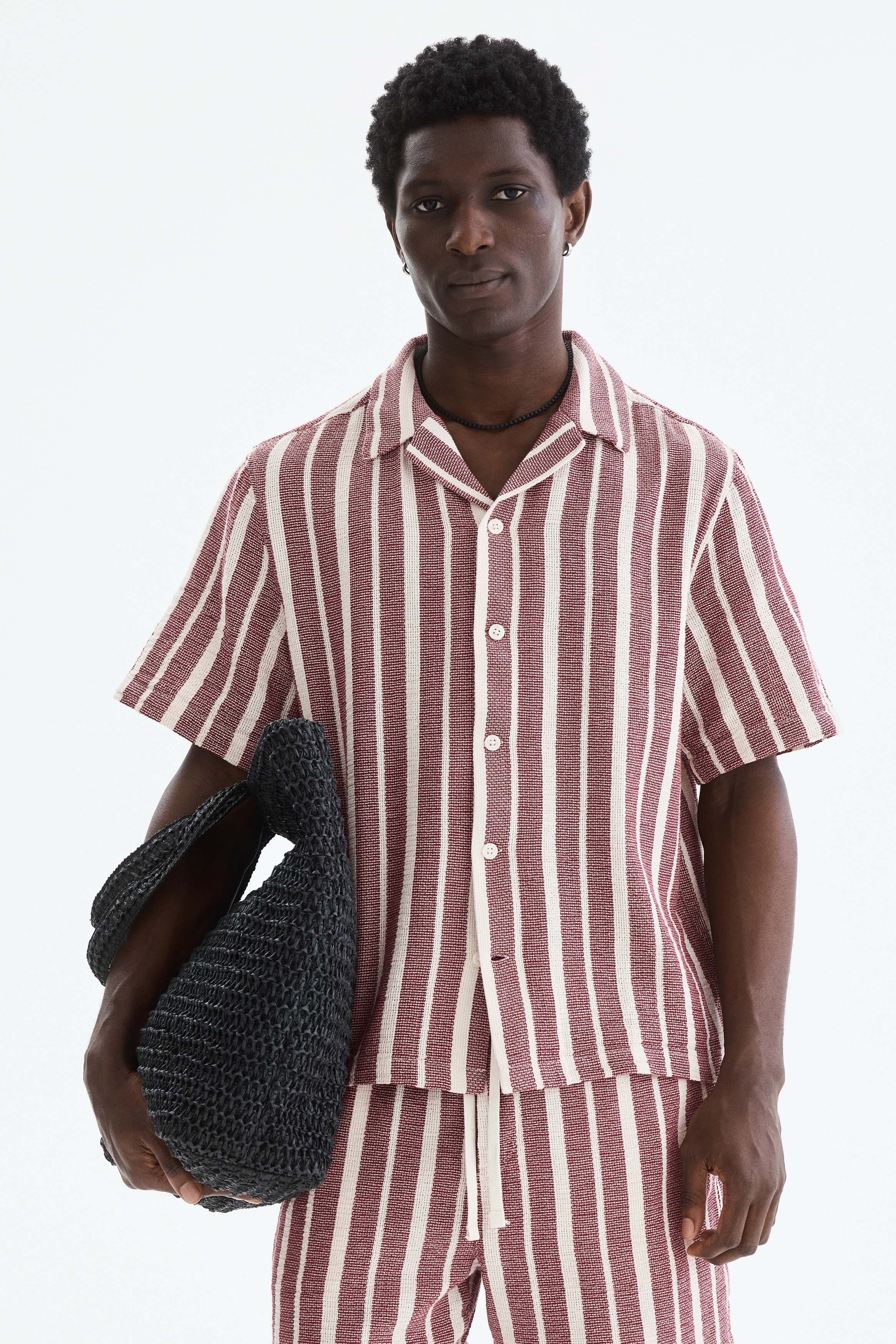 Regular-Fit Shirt - Dark red/striped/Dark brown/striped/Black/striped