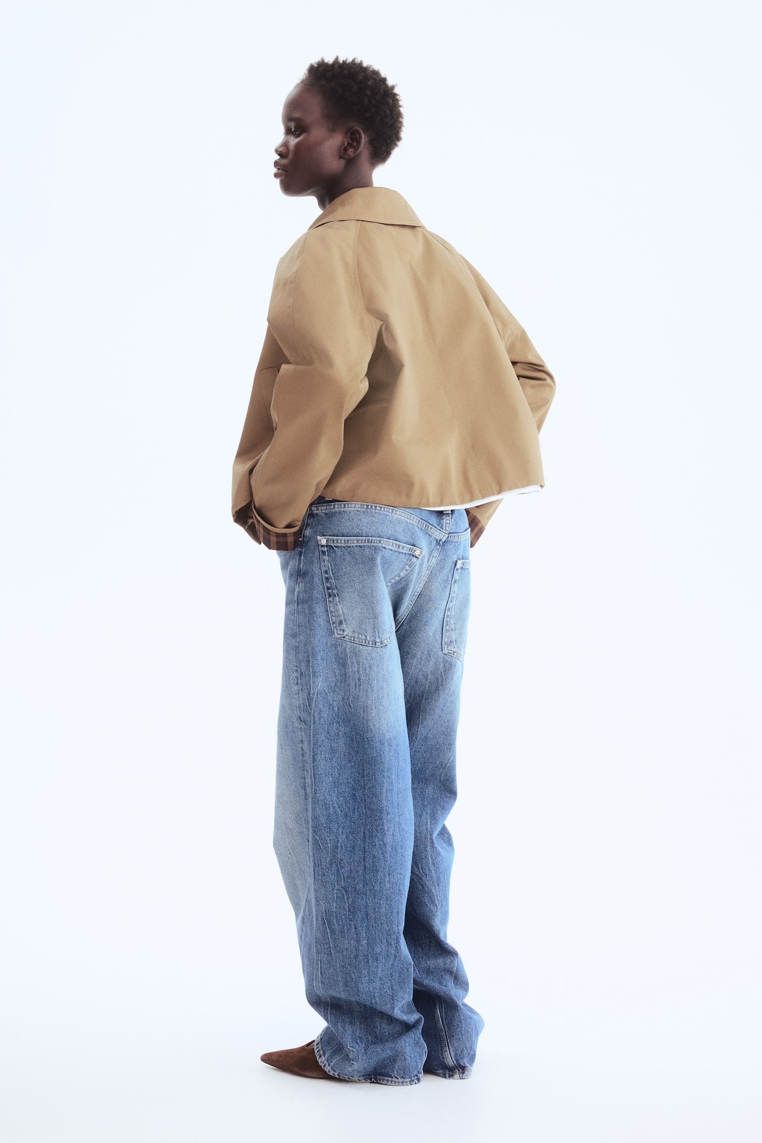 Twill jacket - Dark beige/Dark brown/Dusty pink - 3