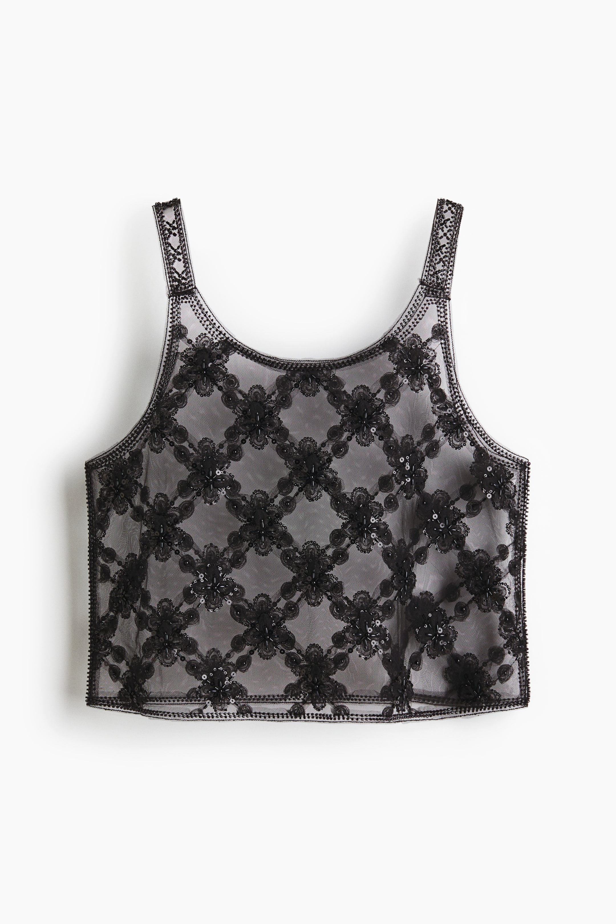 Ampliar la imagen: Embellished mesh top - Negro - Ladies | H&M MX 6