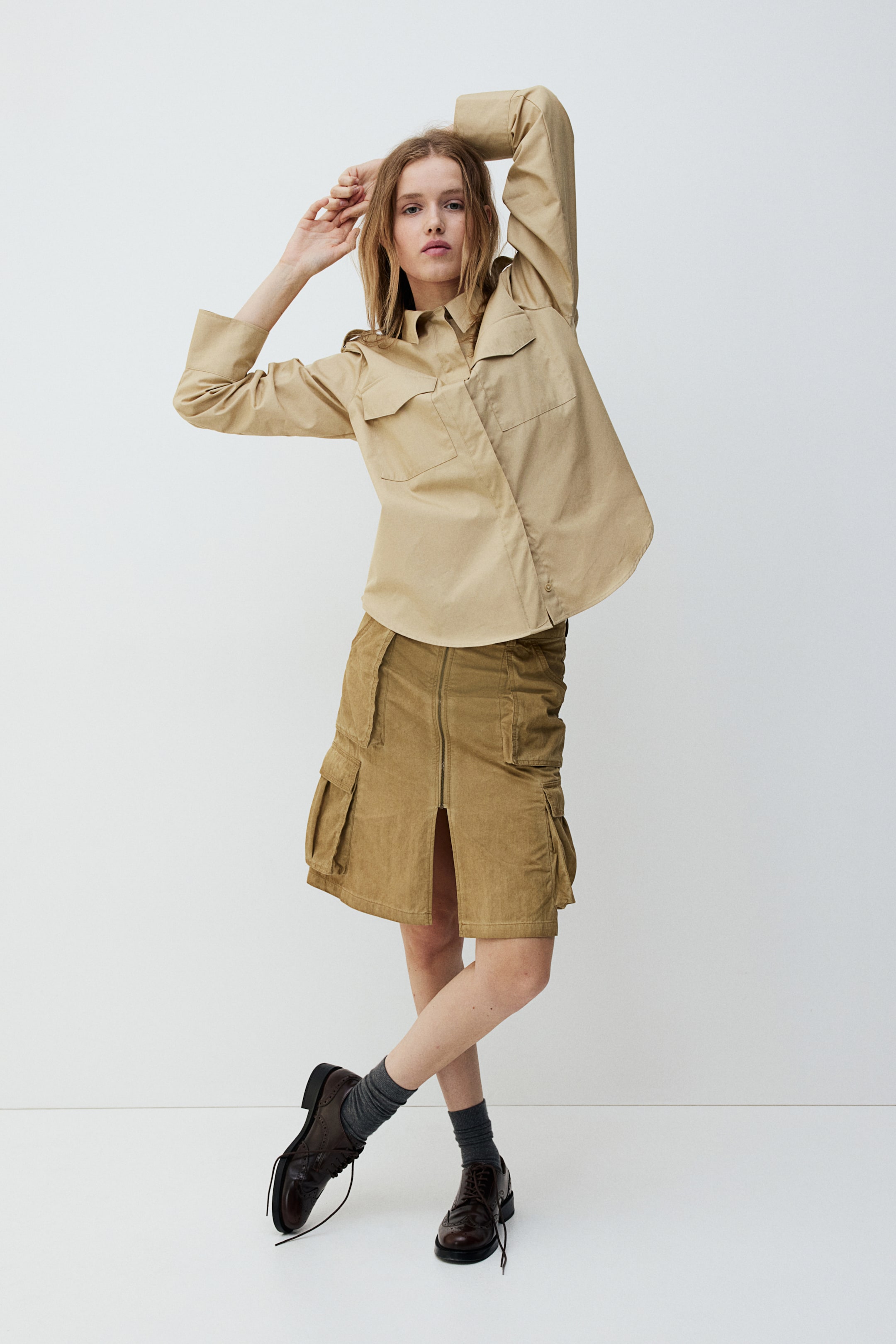 Twill Cargo Shirt