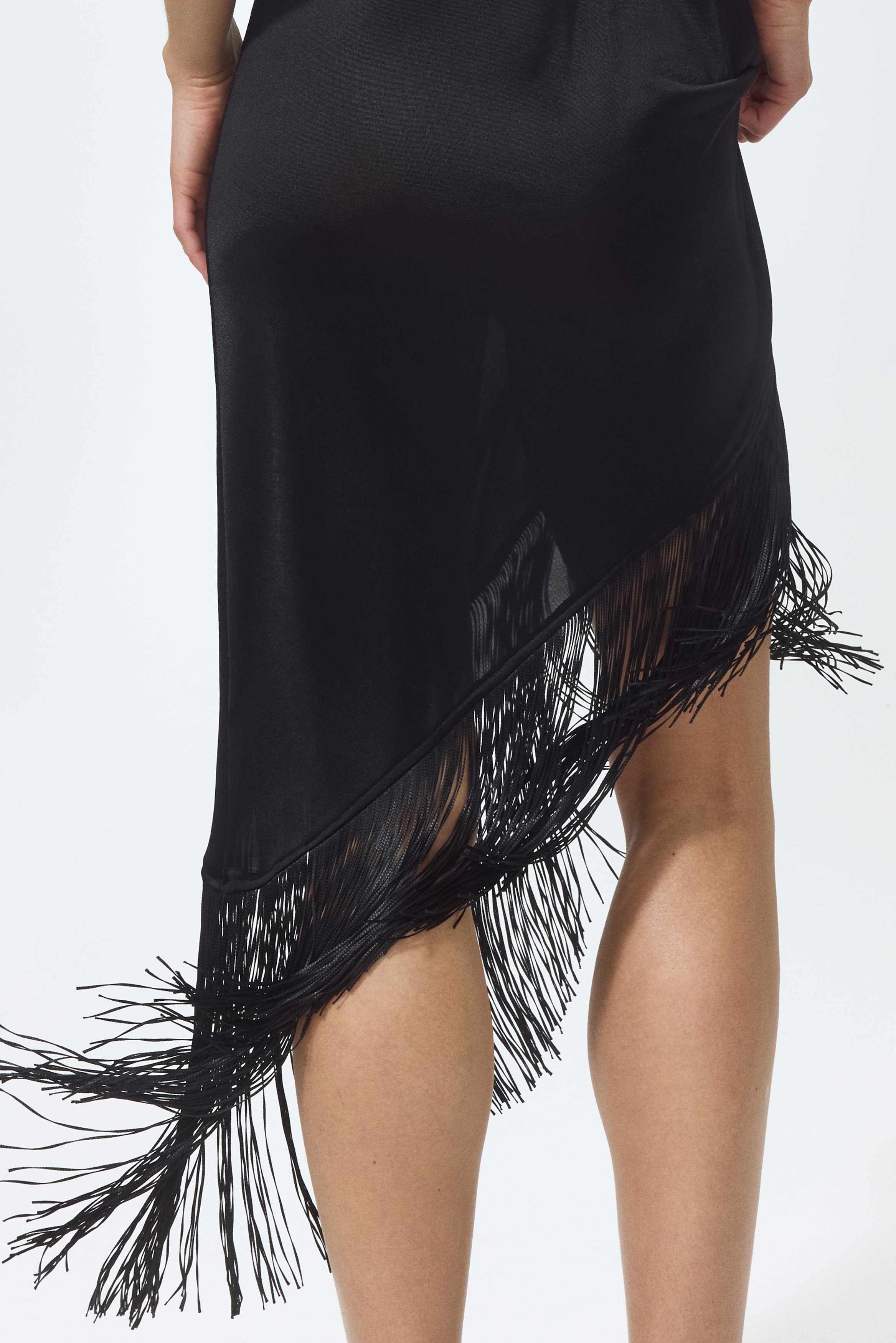 h&m black fringe dress H&M HM Edition Summer CROCHET-LOOK Dress w/ FRINGE Long DARK BROWN