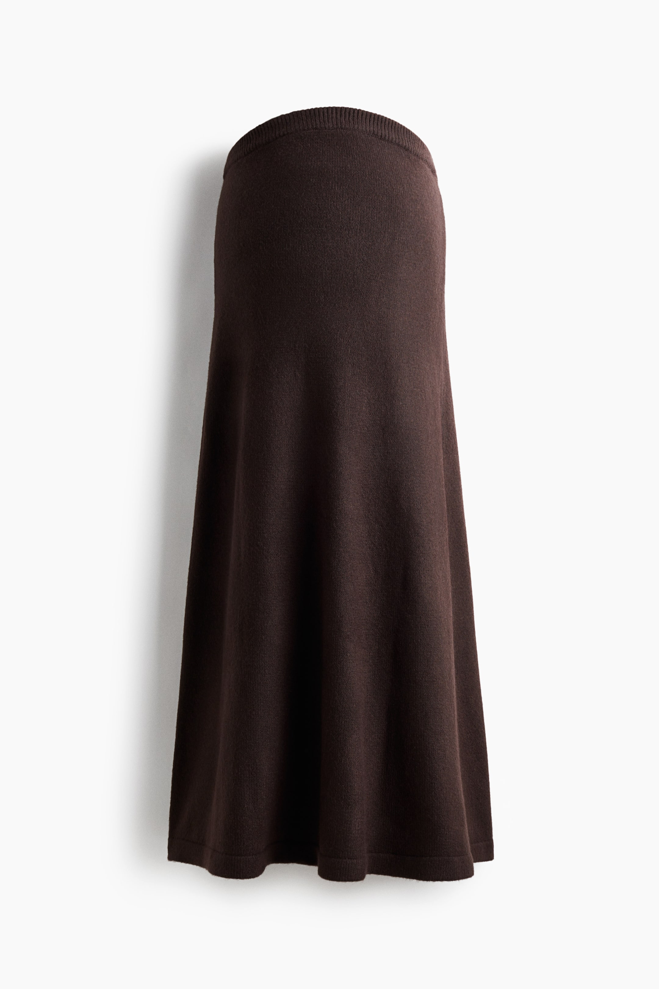 View larger image: MAMA Flared knitted skirt - Dark brown - Ladies | H&M GB 1