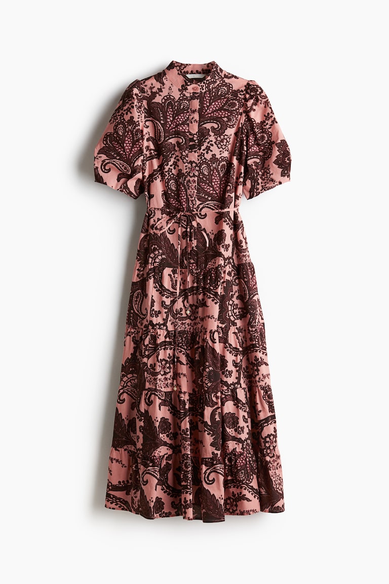 Women's Pink/paisley-patterned Long Cotton Dress | H&M US
