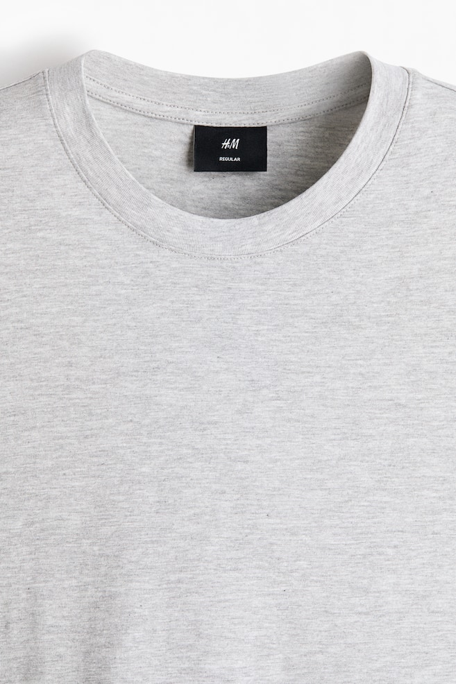 3-pack Regular Fit T-shirts - Grey marl/Black/White/Dark brown/Light blue/Green/Dark teal/Brown/Light grey/Dark blue/White/Black - 2