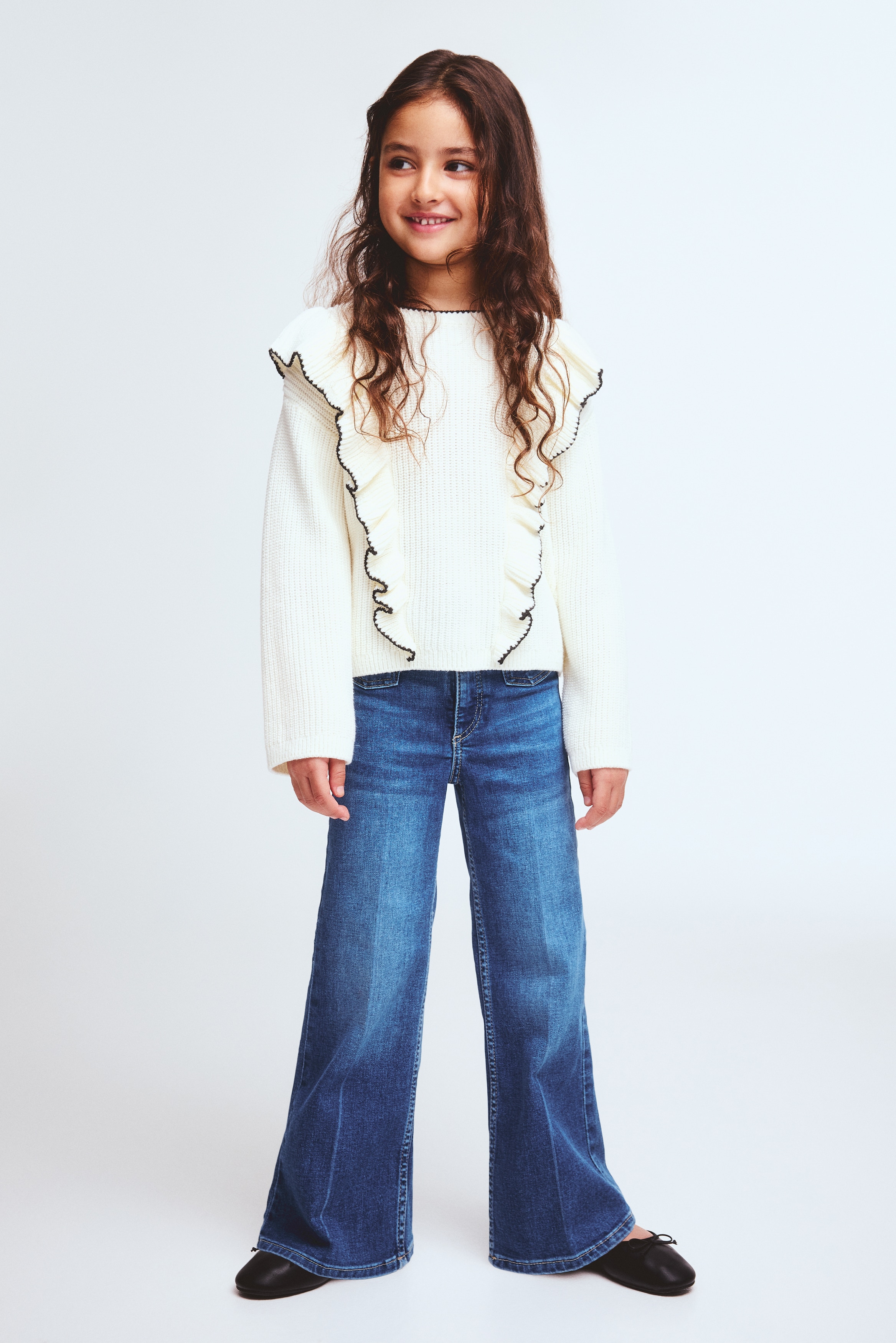 Wide Leg Jeans - Blu denim/Blu denim chiaro