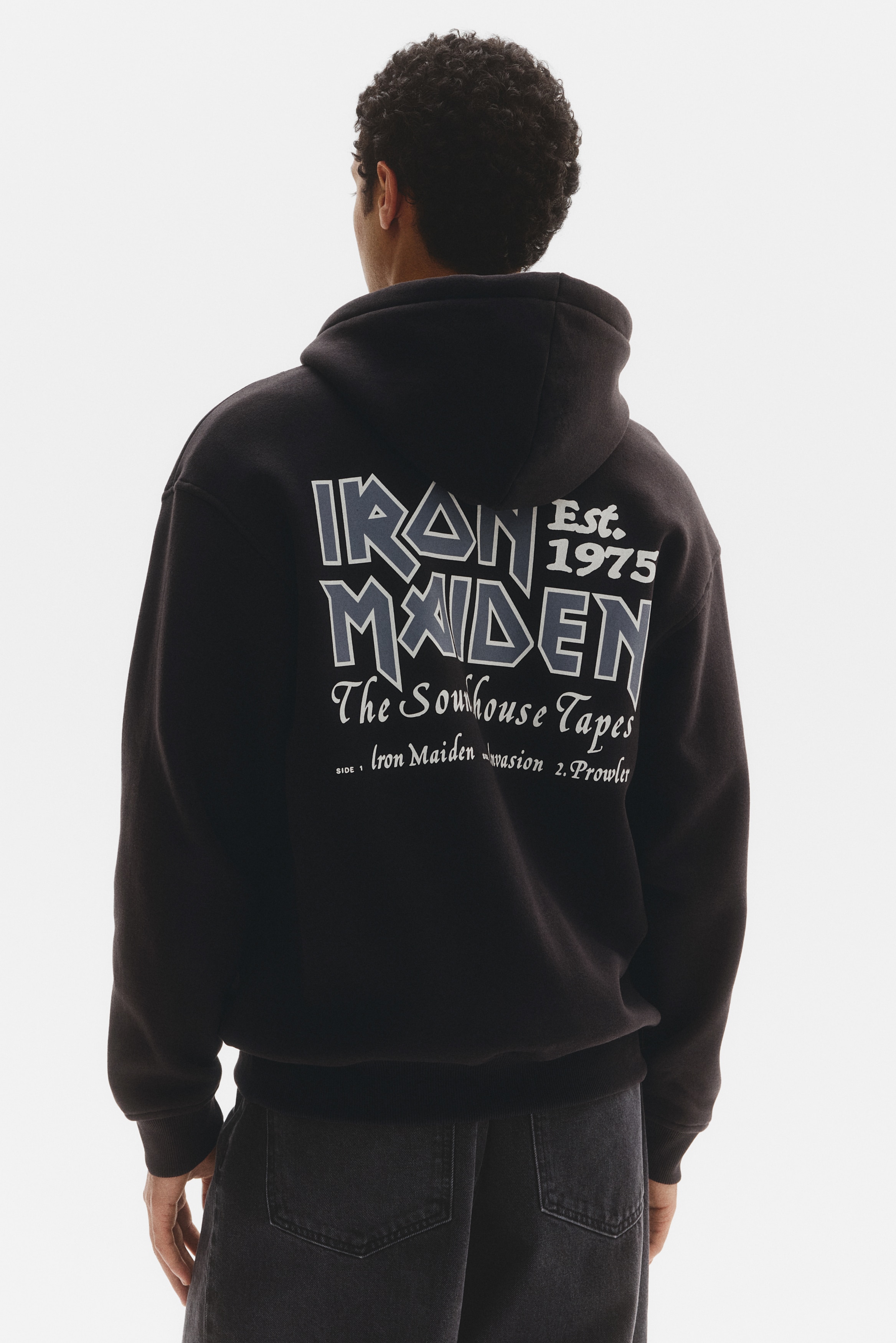 Men's Light gray melange/Honda Loose-Fit Printed Hooded Jacket