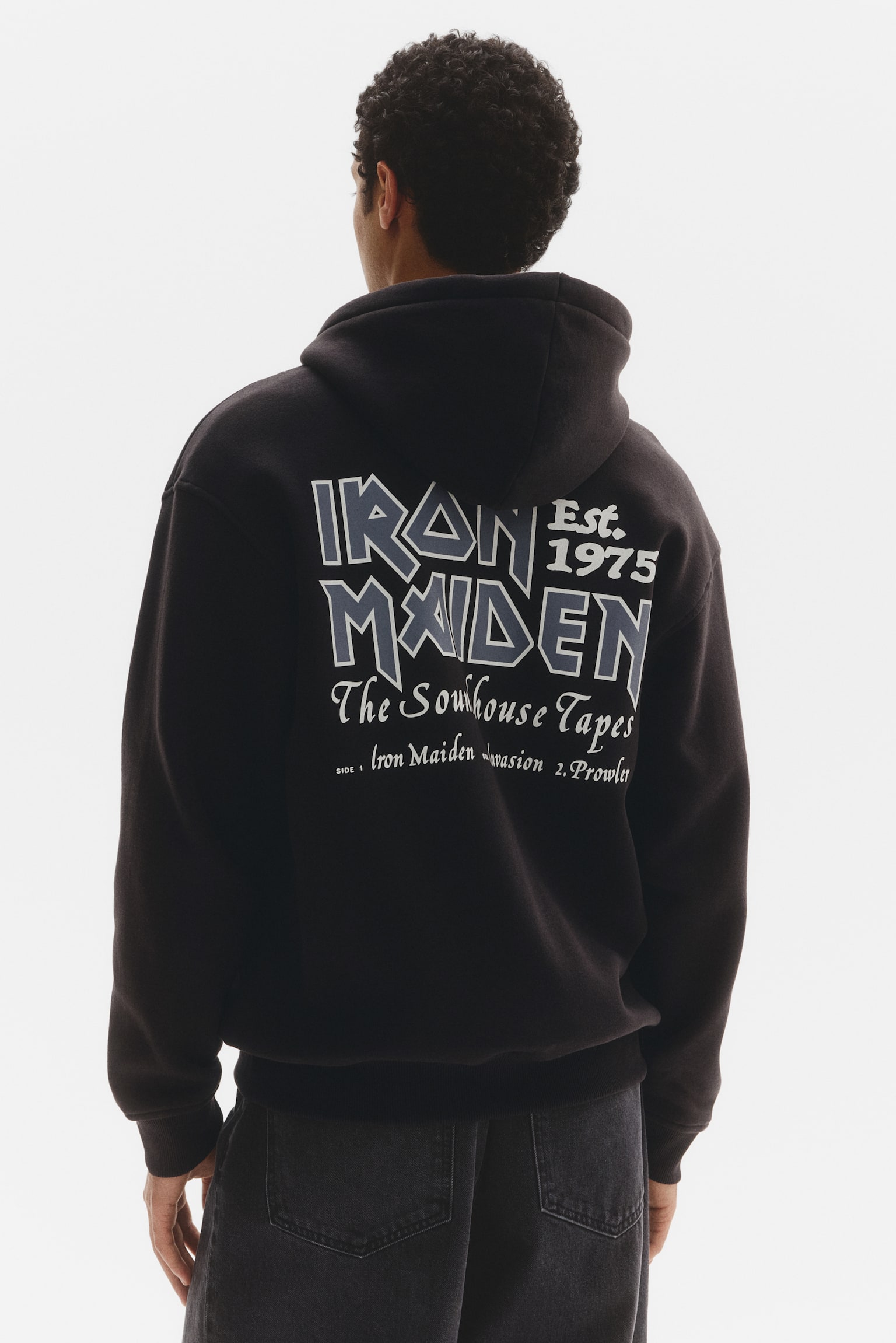 Loose Fit Printed zip-through hoodie - Black/Iron Maiden/Black/Guns N' Roses/Light grey marl/Honda - 5