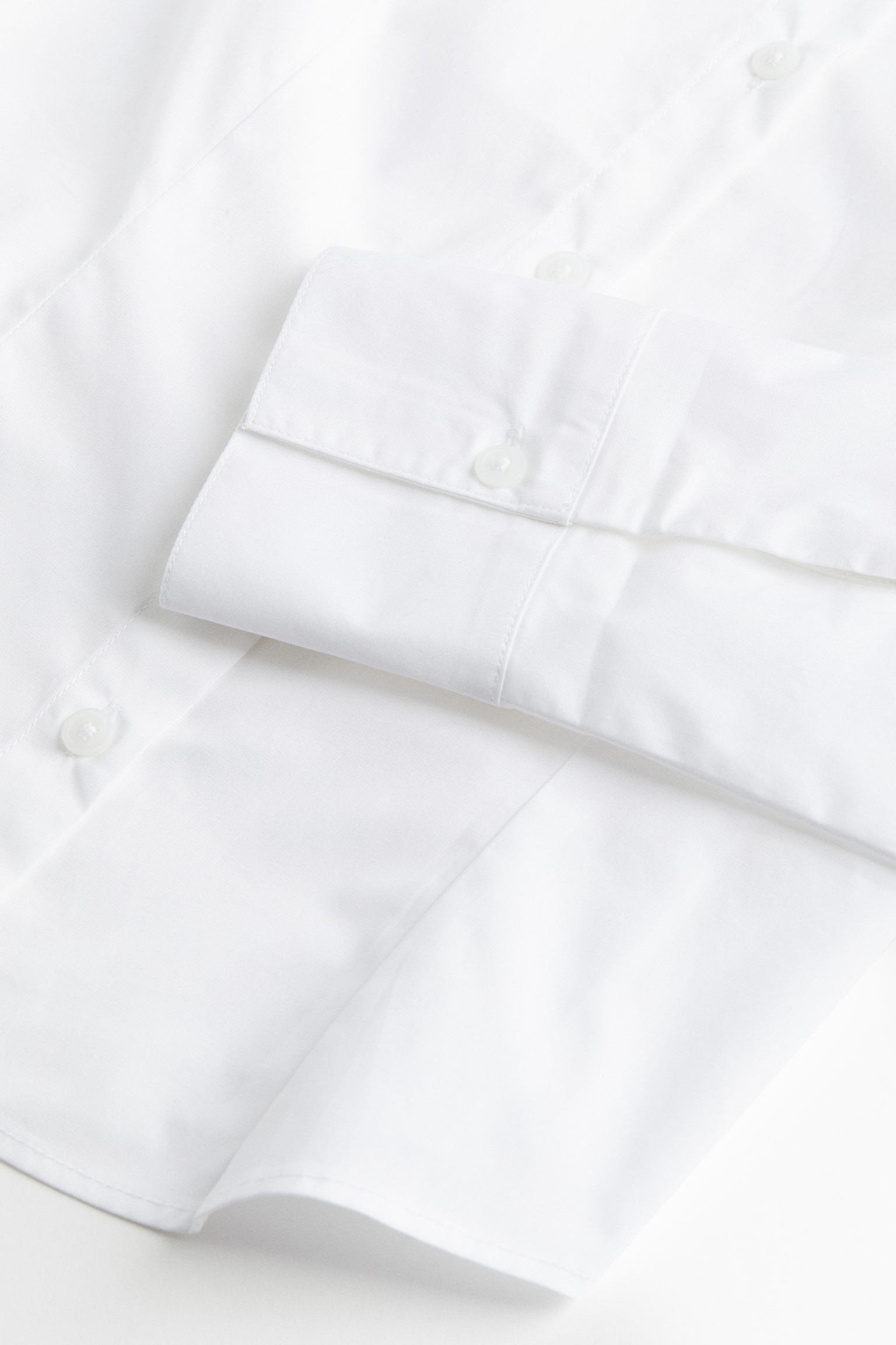 Fitted Poplin Shirt - White/Grey/Black - 2