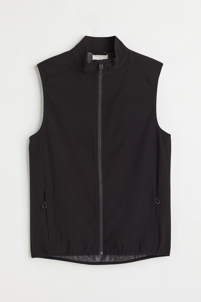 Water-repellent running vest - Black/Turquoise - 1