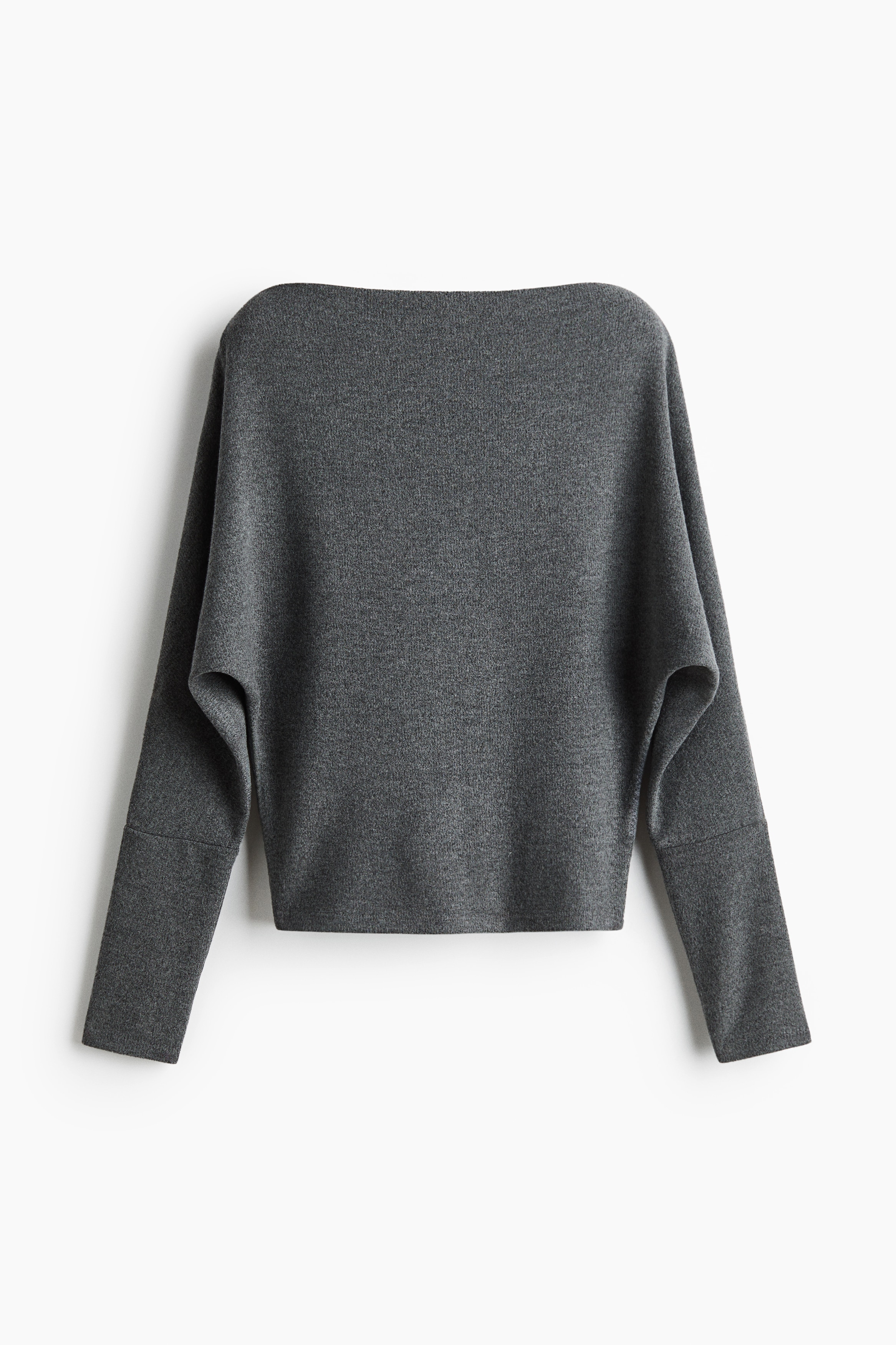 Dolman Sleeve Top - Dark grey marle/Mole