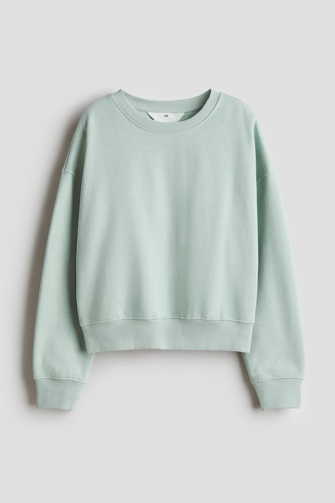 Crew-neck sweatshirt - Light dusty green - 1