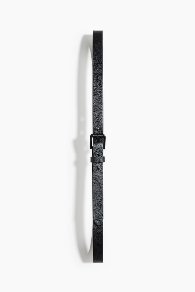 Leather belt - Black - 1
