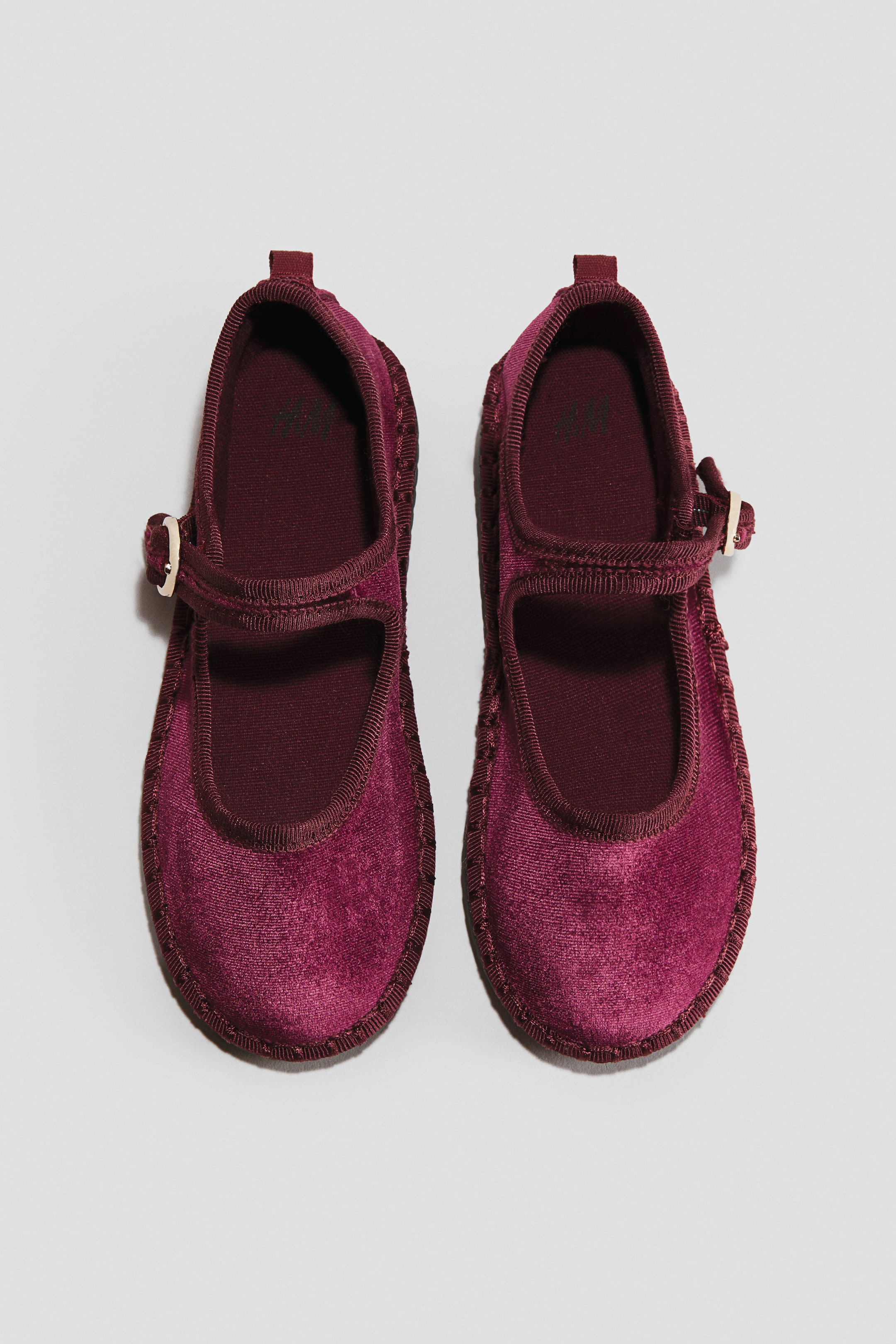 Größeres Bild anzeigen: Ballerinas aus Velours - Dunkelrot - Kids | H&M AT 3