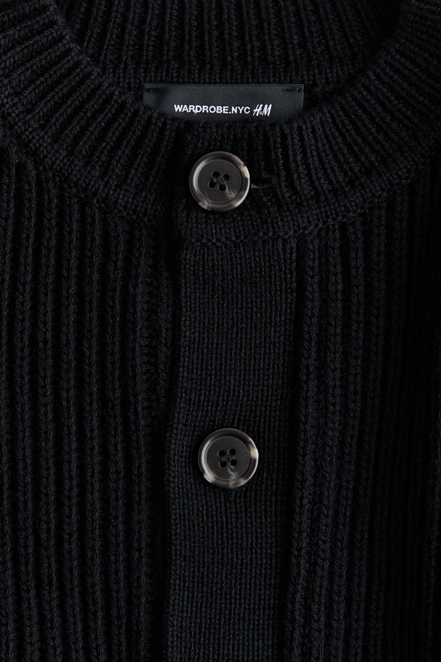 Женский кардиган H&M Shoulder-Pad Wool, цвет: Чёрный — фото 6