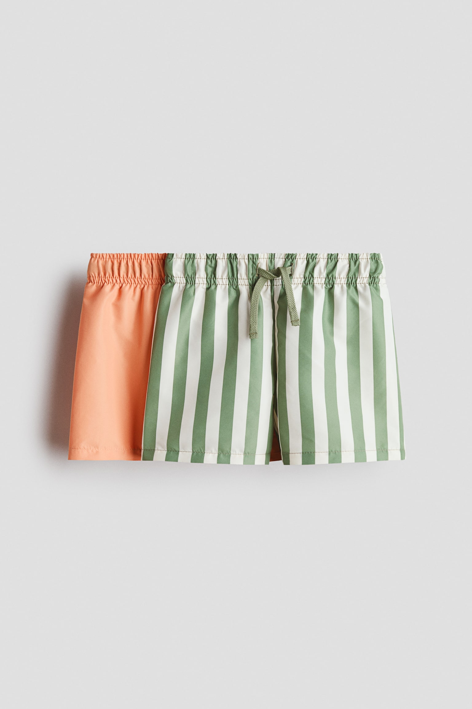 2-pack swim shorts - Orange/Green striped