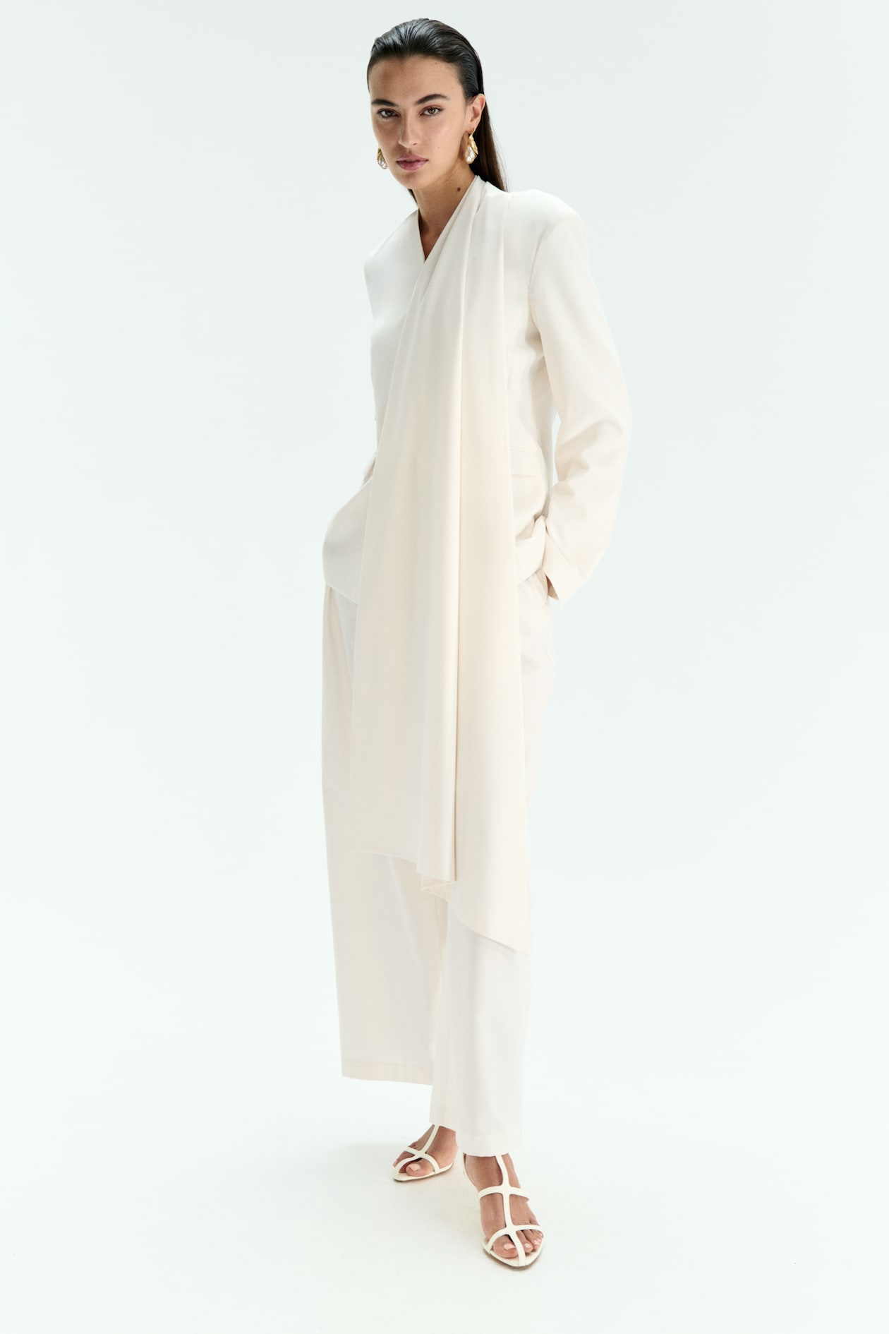 Scarf-Detail Jacket