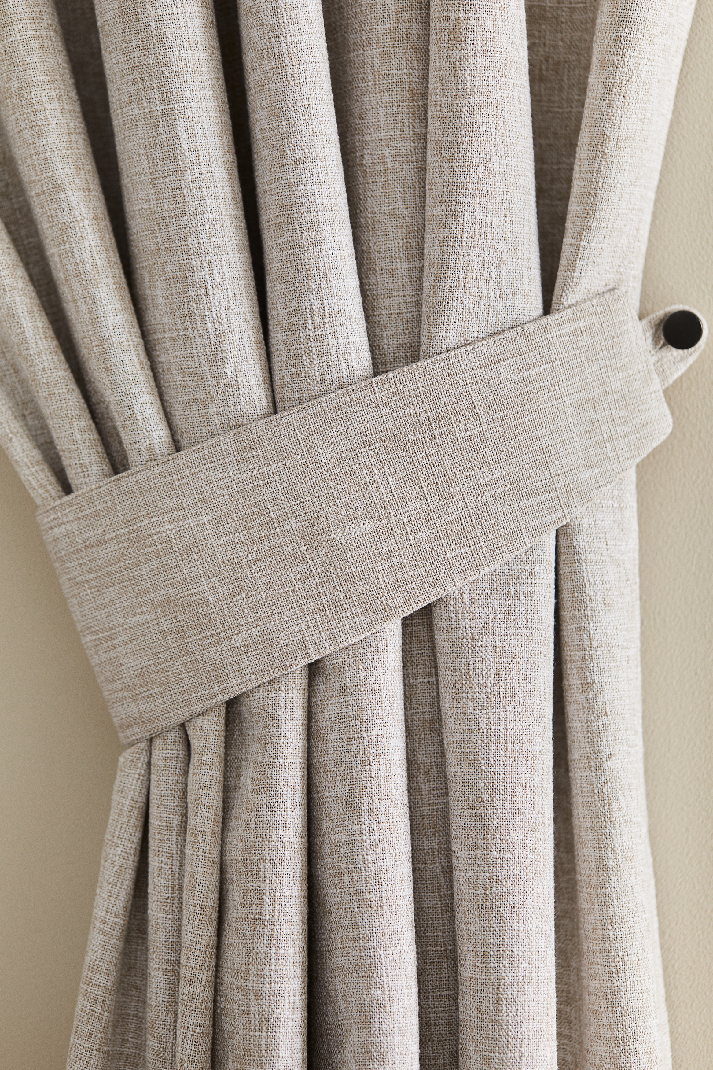 2-pack gardinomtag - Ljusbeige