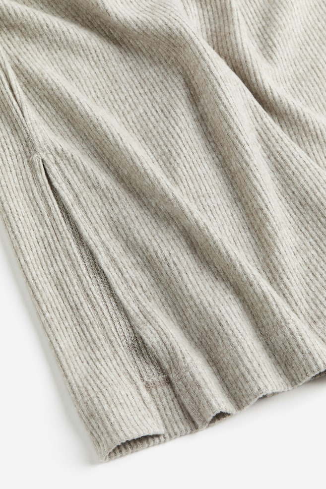Rib-knit jumper - Light beige/Black - 4
