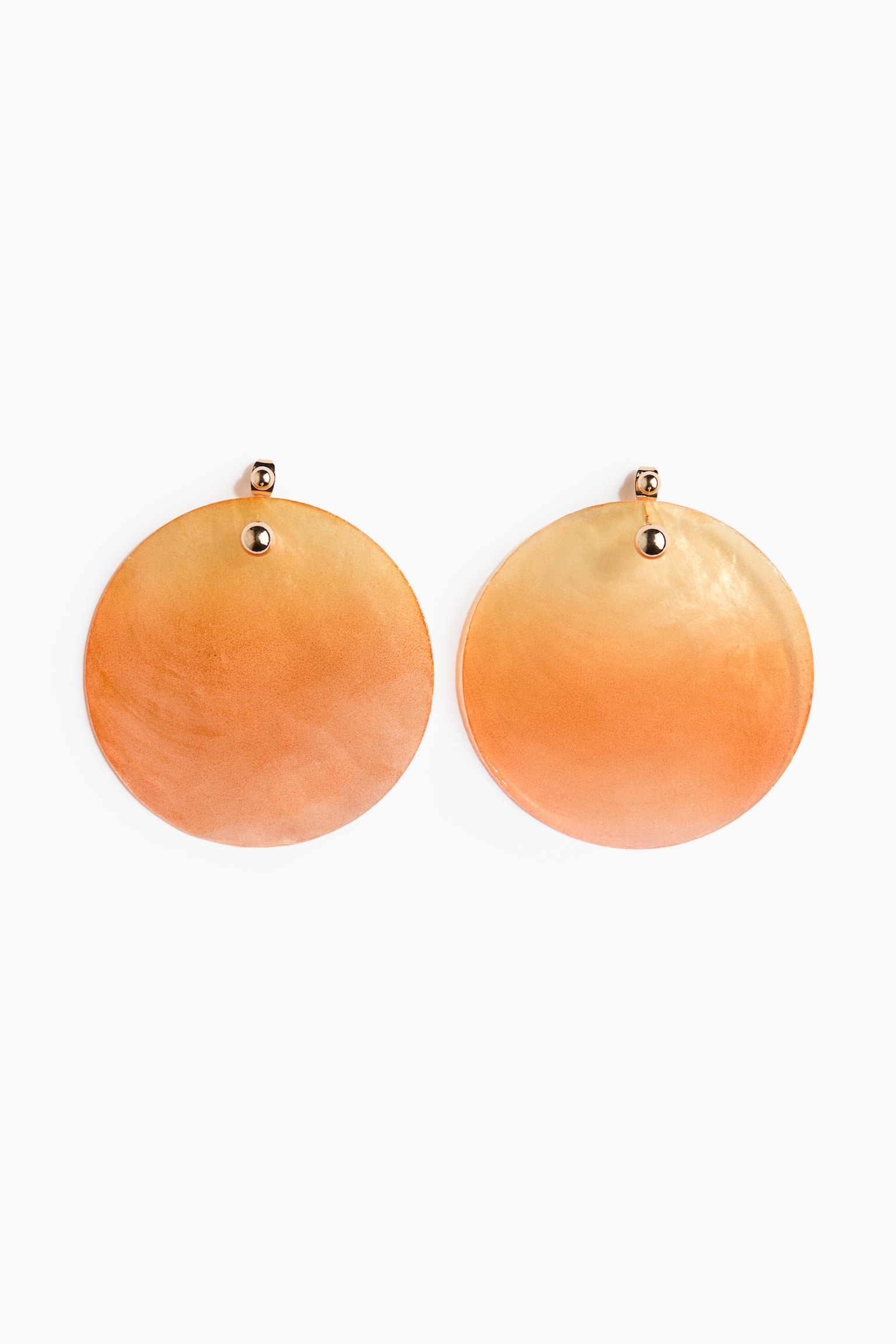 Seashell earrings - Orange/Marbled/Light beige/Marbled - 1