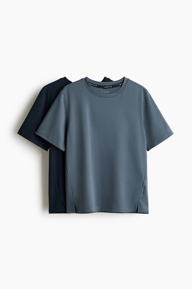 2-Pack Sports Shirts with DryMove™ - Dark gray/navy blue/Dark turquoise/black/Blue/navy blue/Mint/Black/blue/Red/black/Light dusty green/gradient - 1
