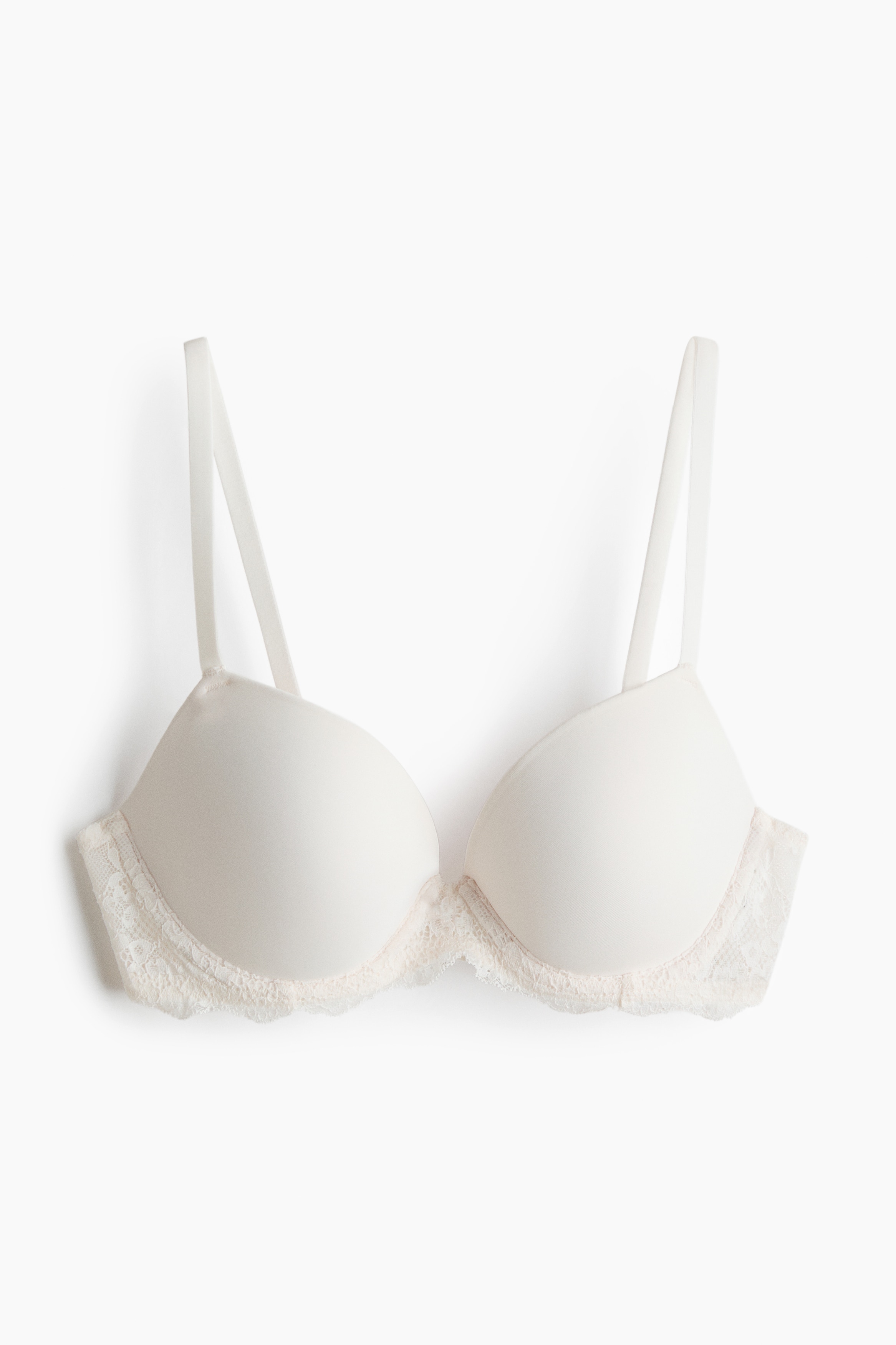 Microfibre push-up bra - White/Navy blue/Black/Light peach pink