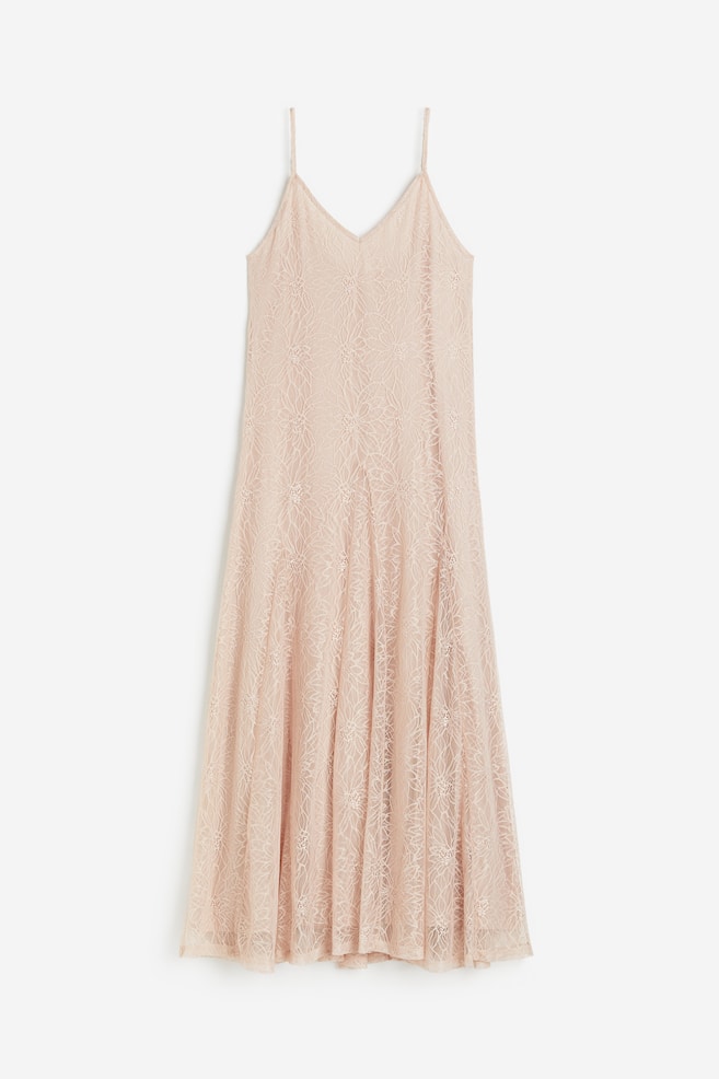 Lace slip dress - Dusty pink - 2