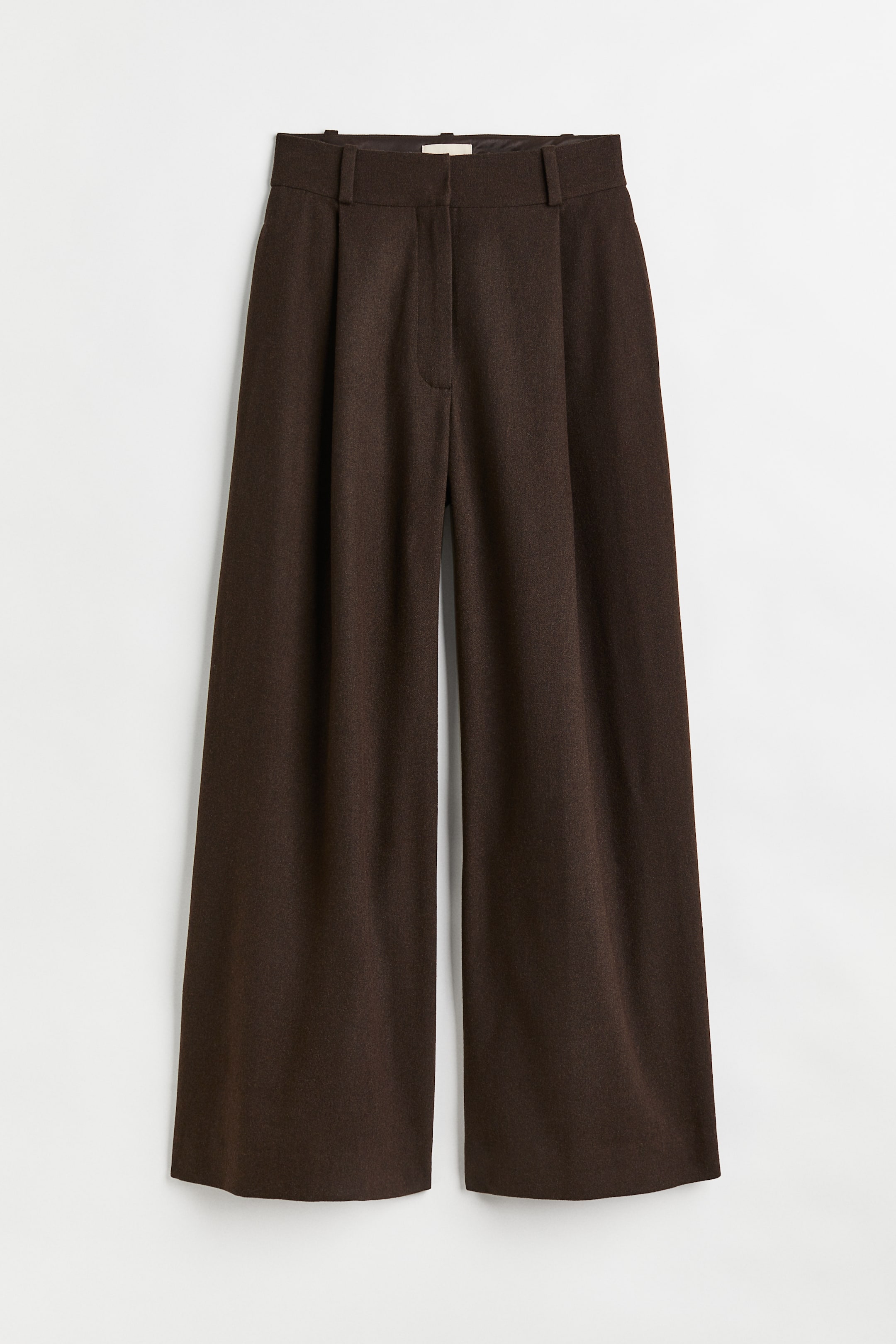 View larger image: Tailored Wool Blend Pants - Dark brown - Ladies | H&M AU 1