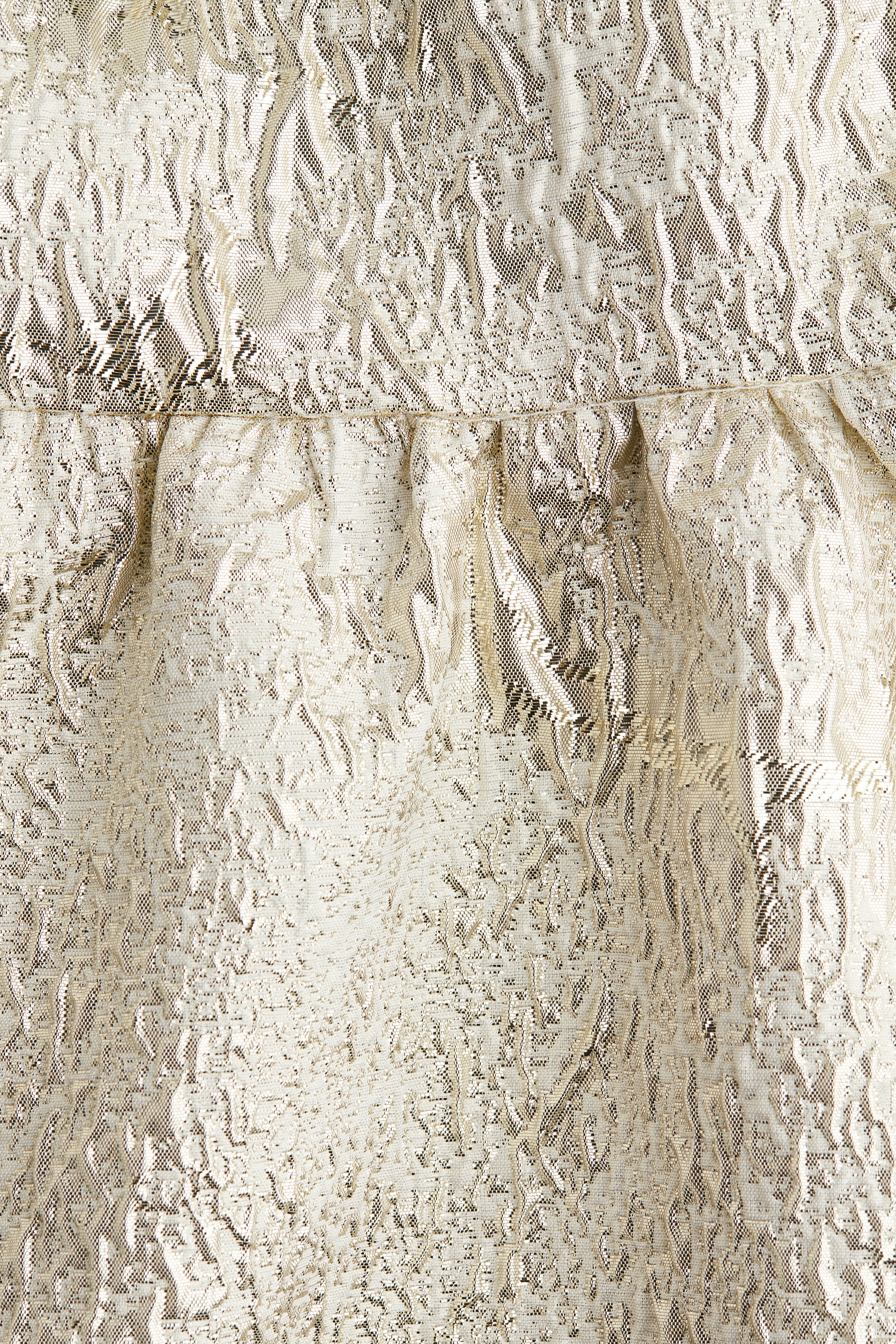Women's White/gold-colored Jacquard-Weave Dress | H&M US