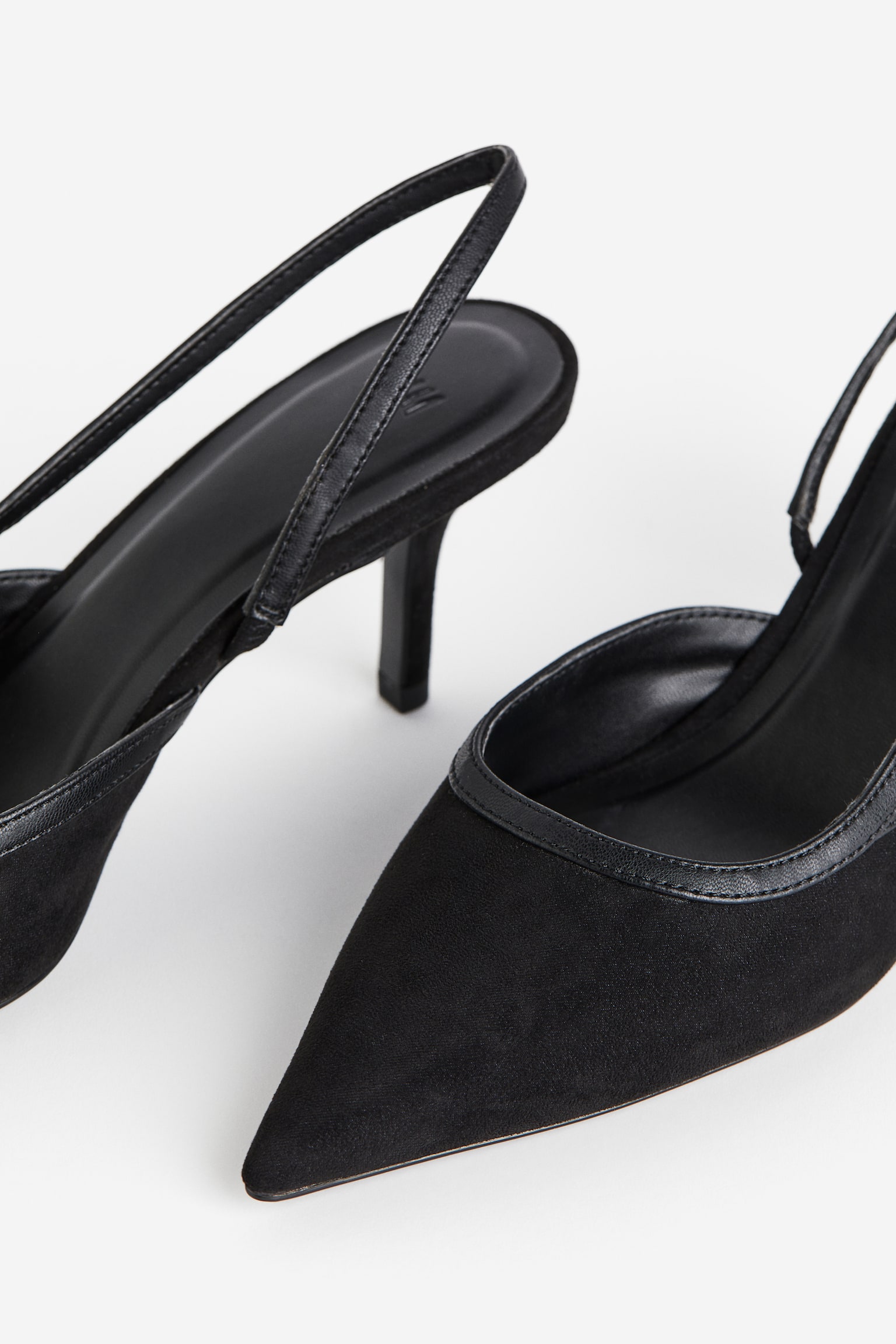 Slingback court shoes - Black - 6