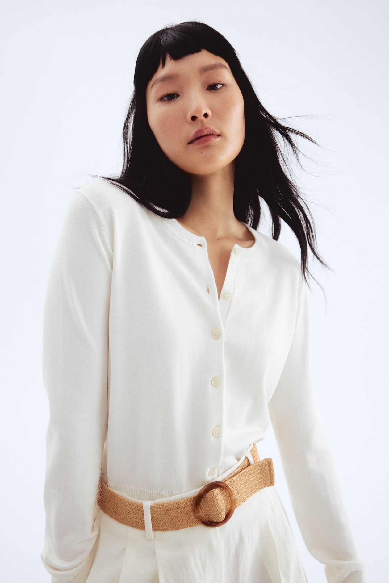 Gilet en maille fine - Crème - FEMME | H&M FR